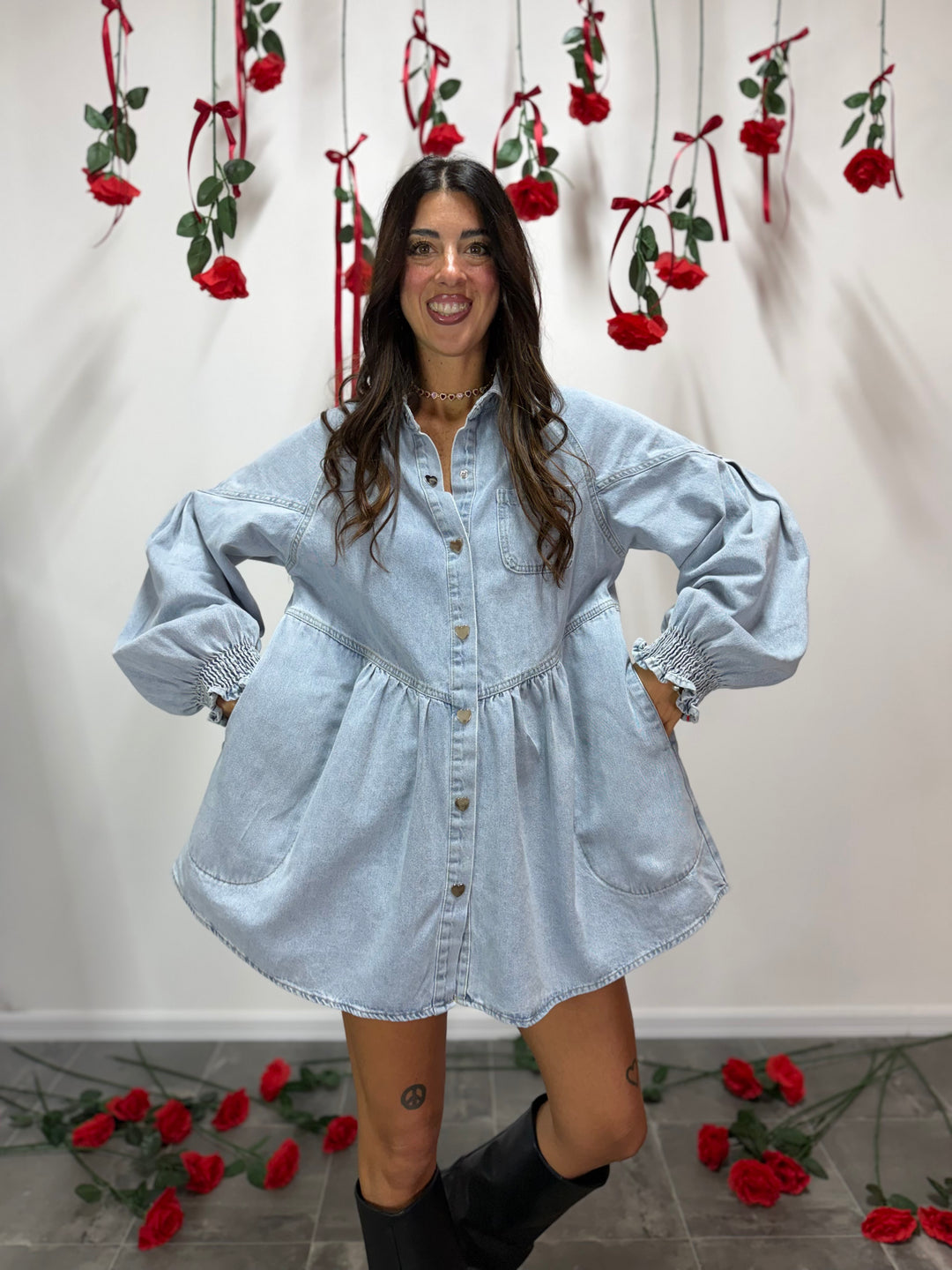 Abito Cuoricini Denim