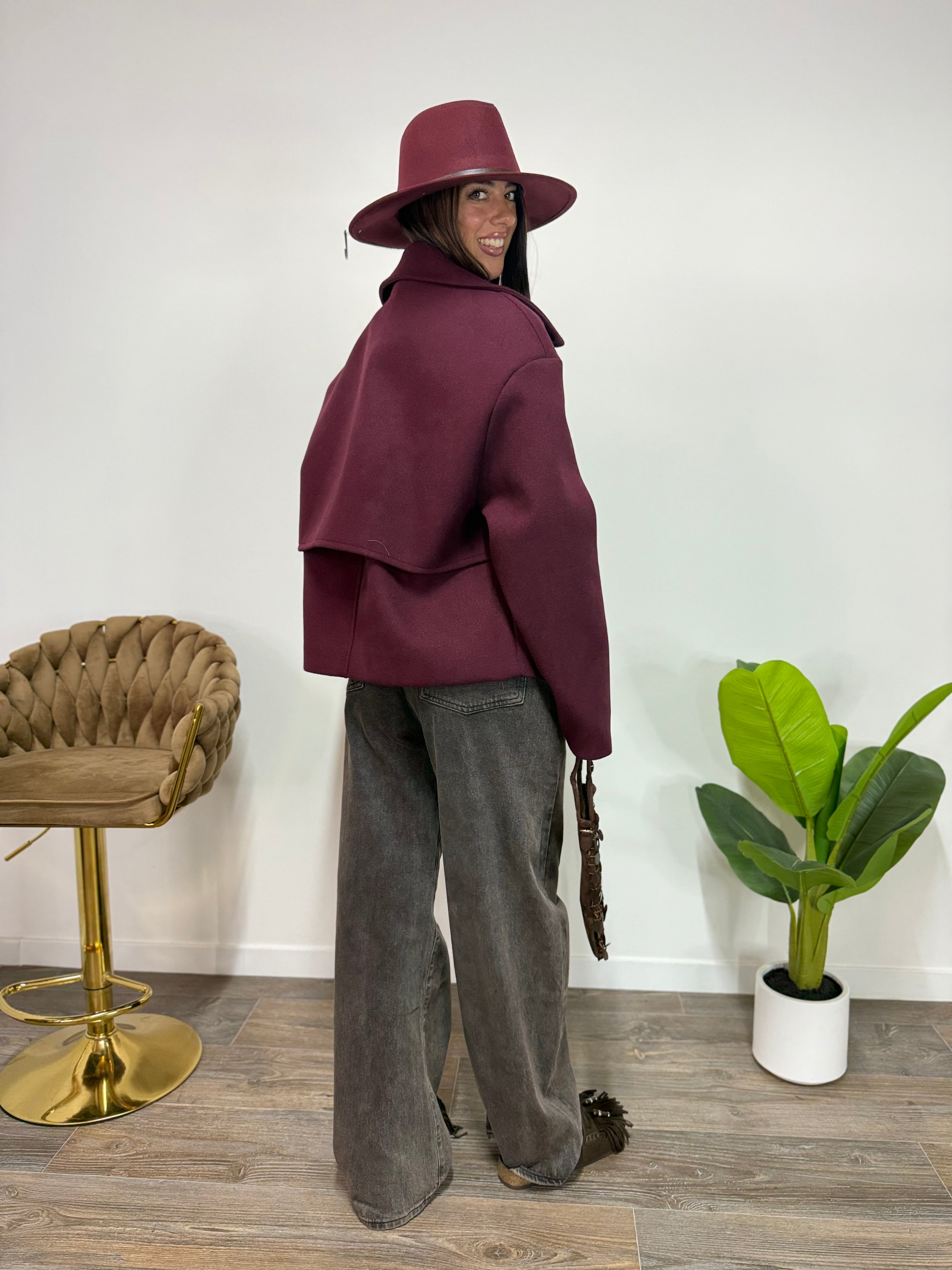 Cappottino Frange LUMINA Bordeaux