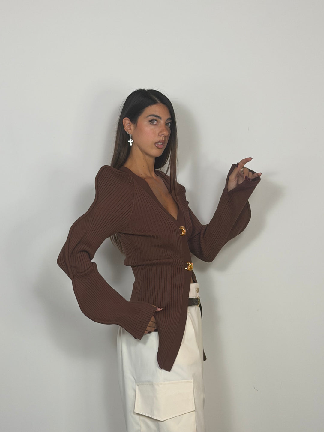 Cardigan Onda Mocha
