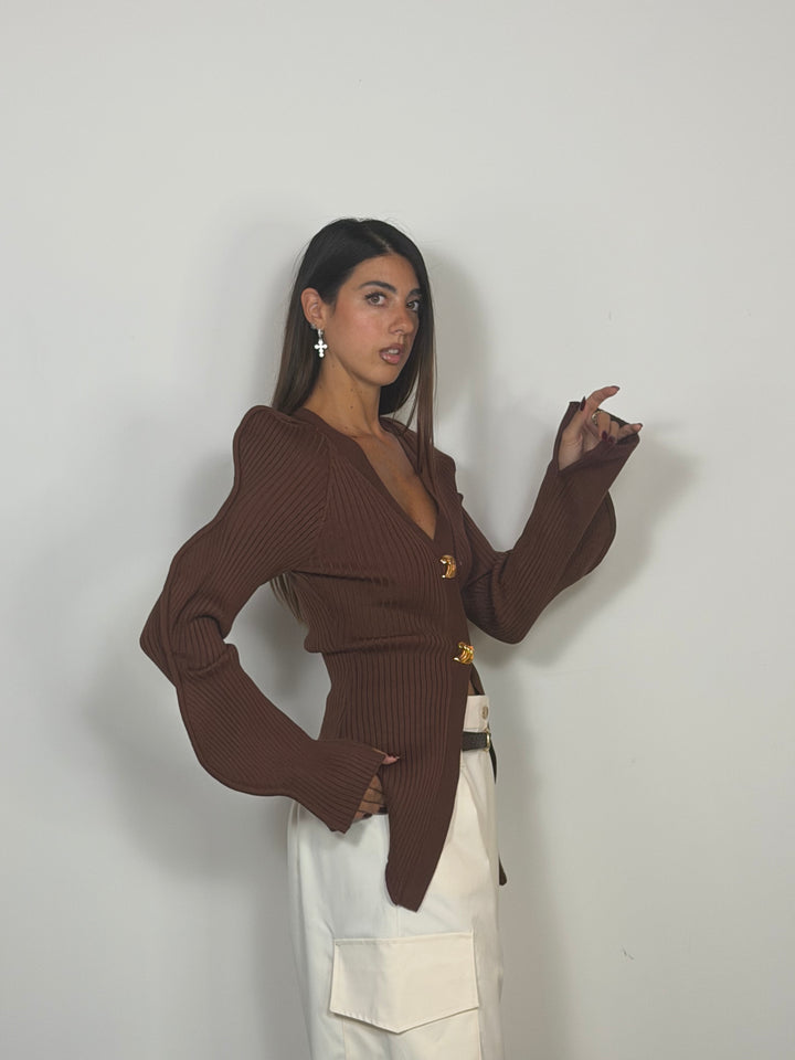 Cardigan Onda Mocha