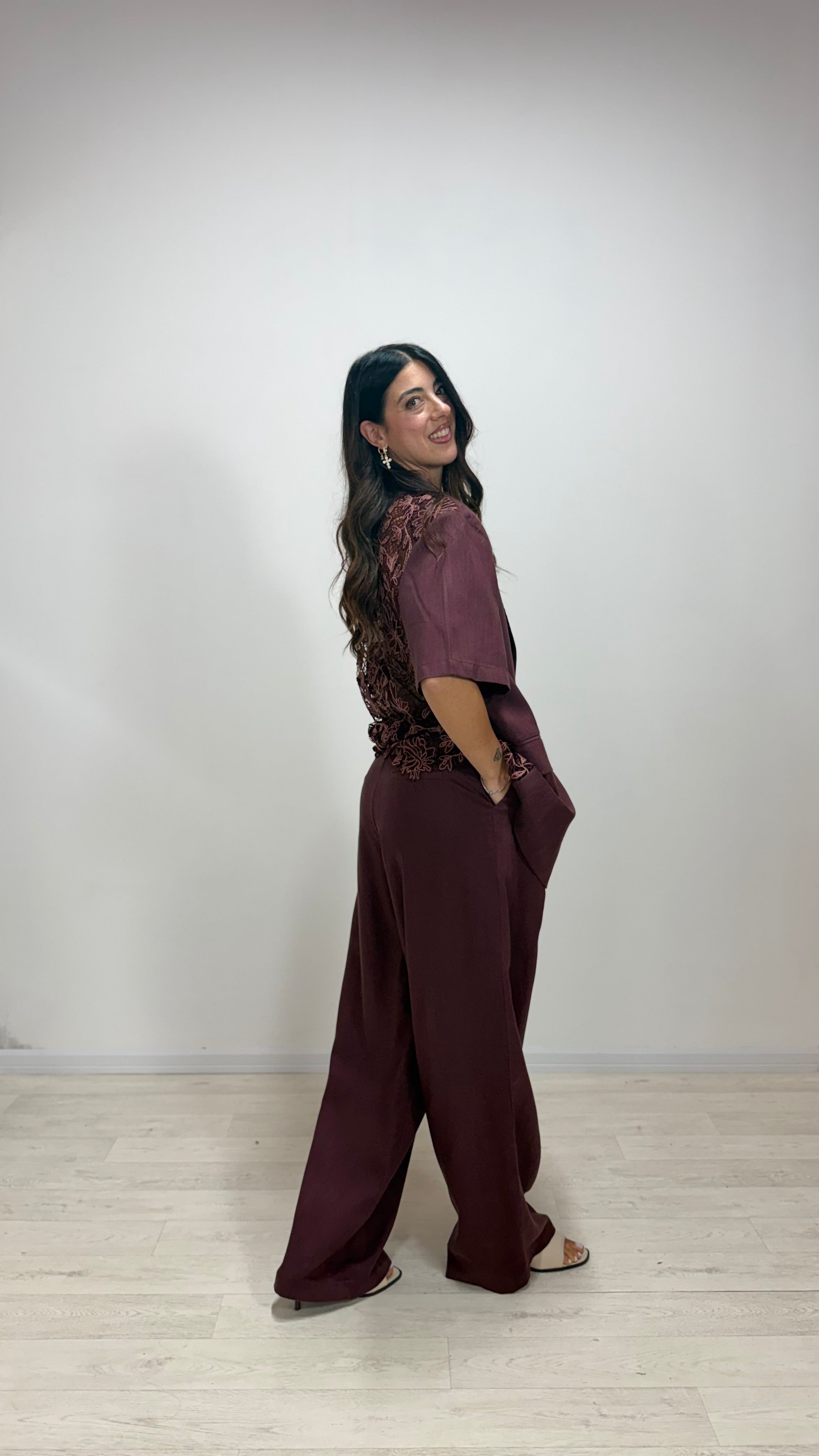 Pantalone Aisha LUMINA Bordeaux
