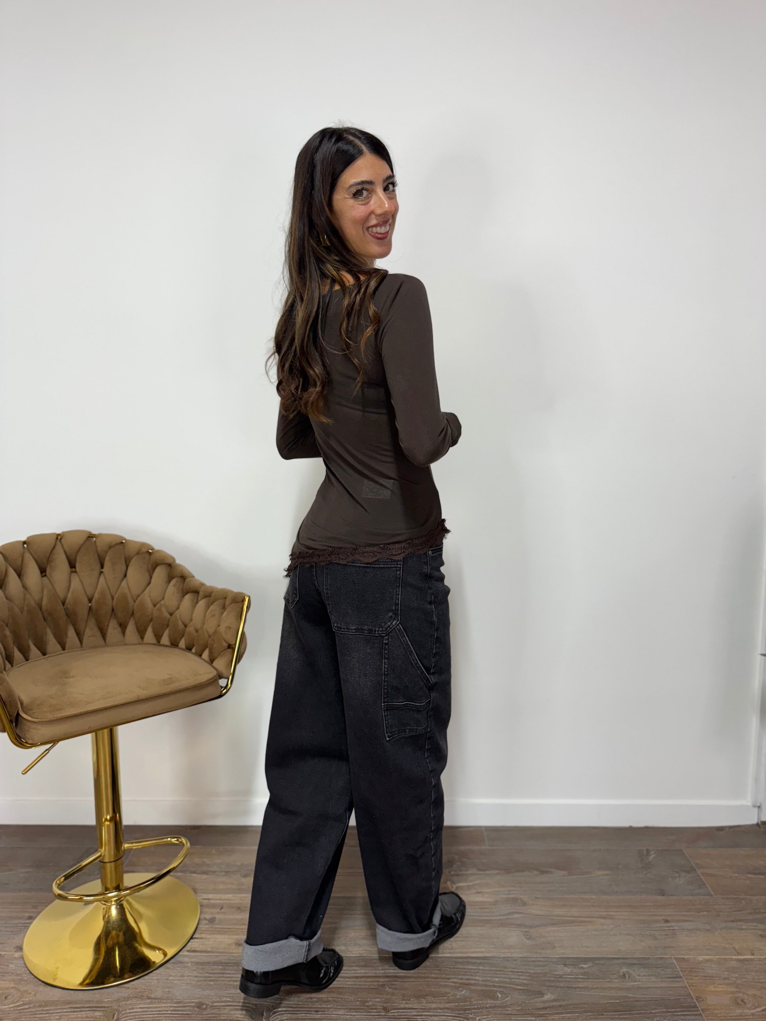 Maglia Cashemere Touch LUMINA Marrone