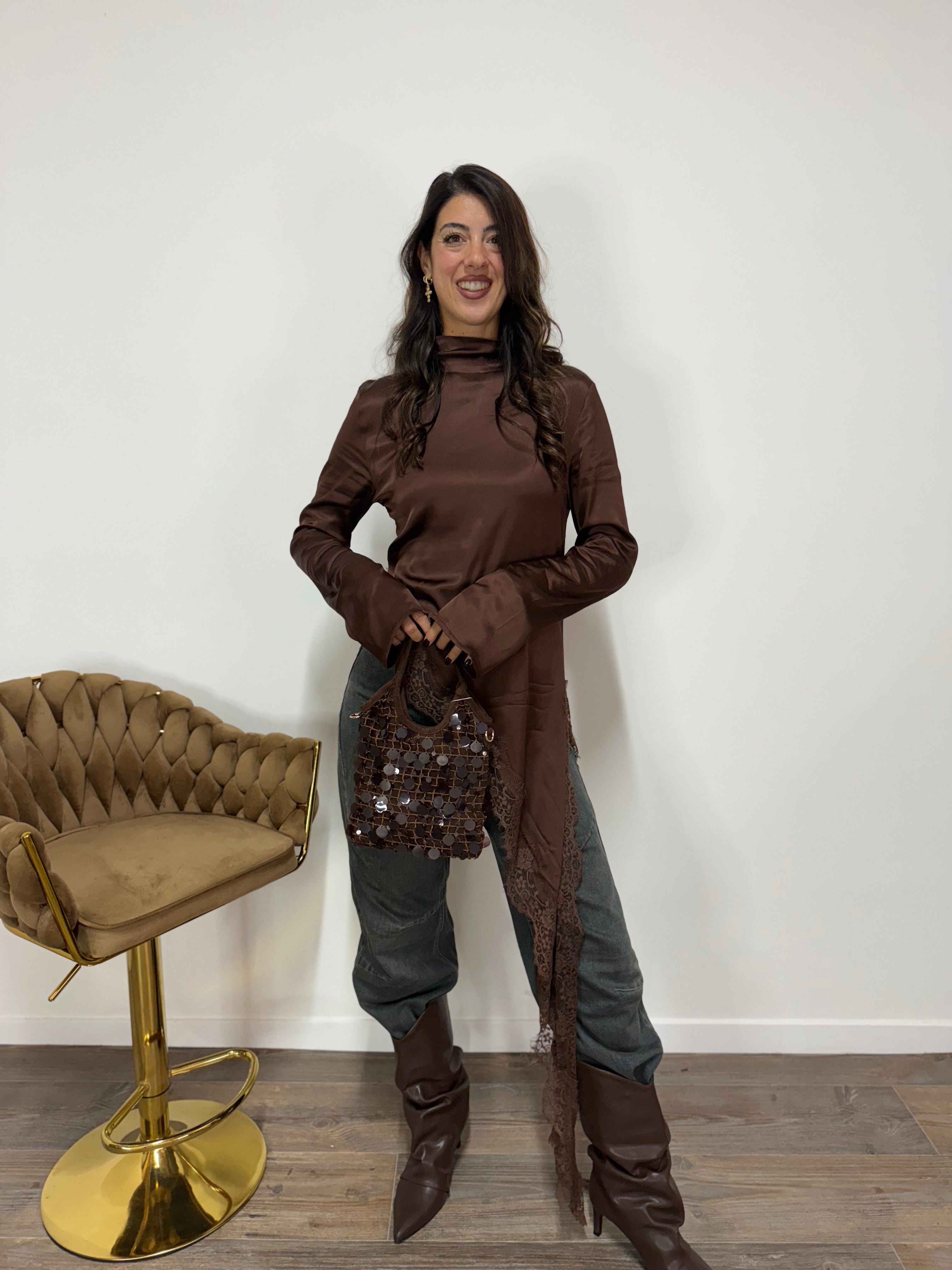 Blusa Raso&Lingerie LUMINA Marrone