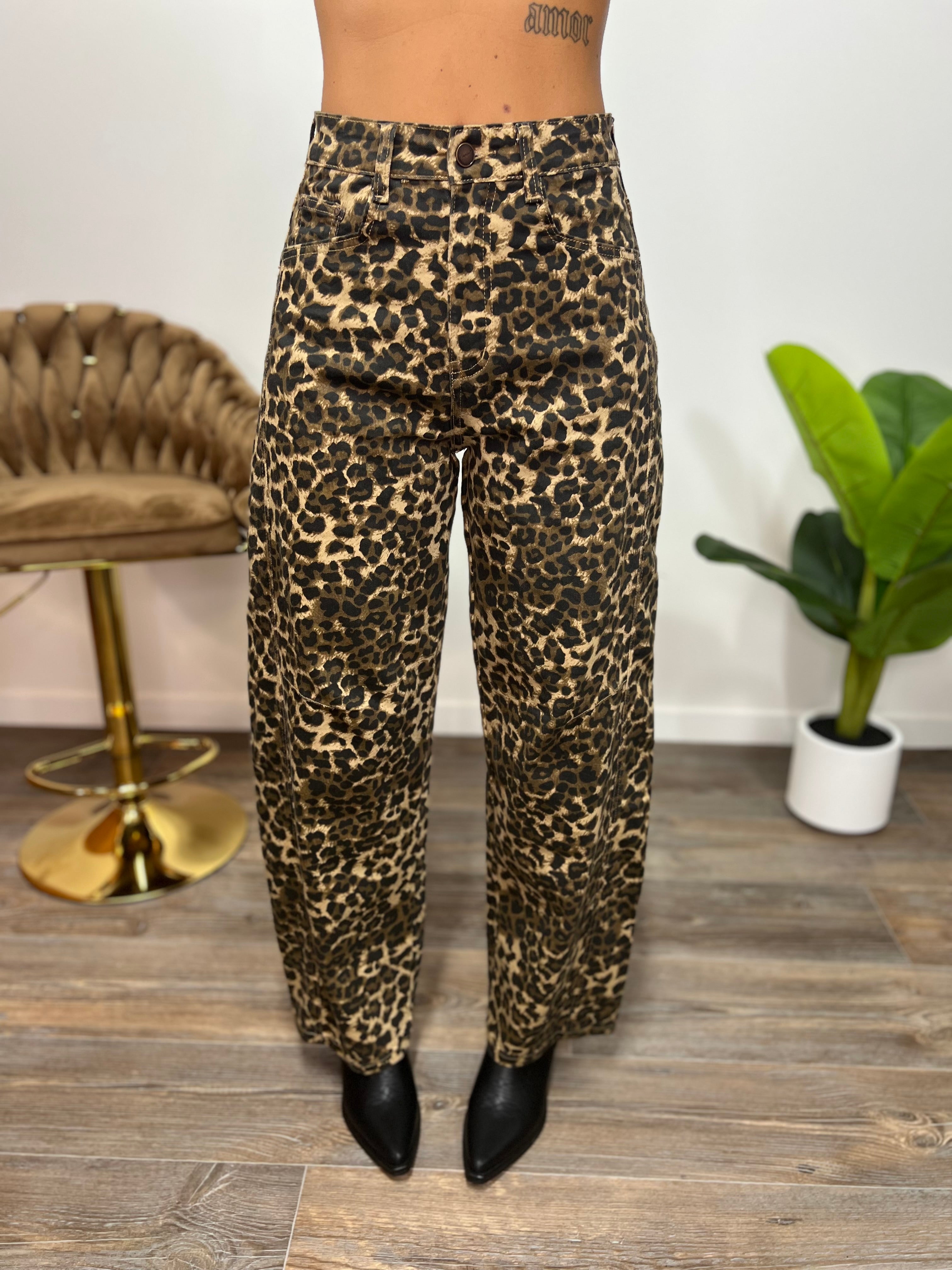 Jeans Ballon Leopard