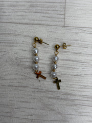 Orecchini Pearly Cross
