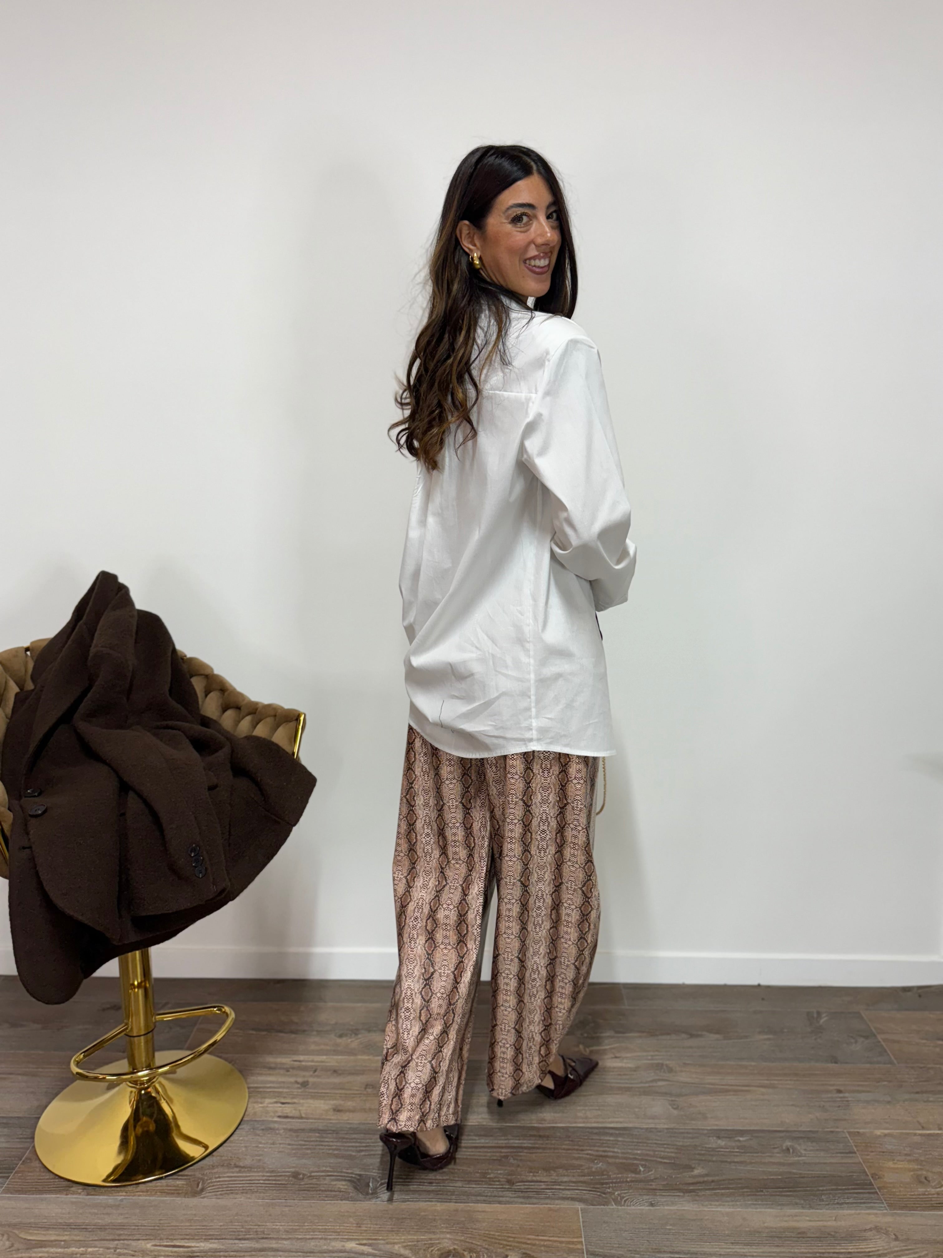 Maxi Camicia Spalline Bianca