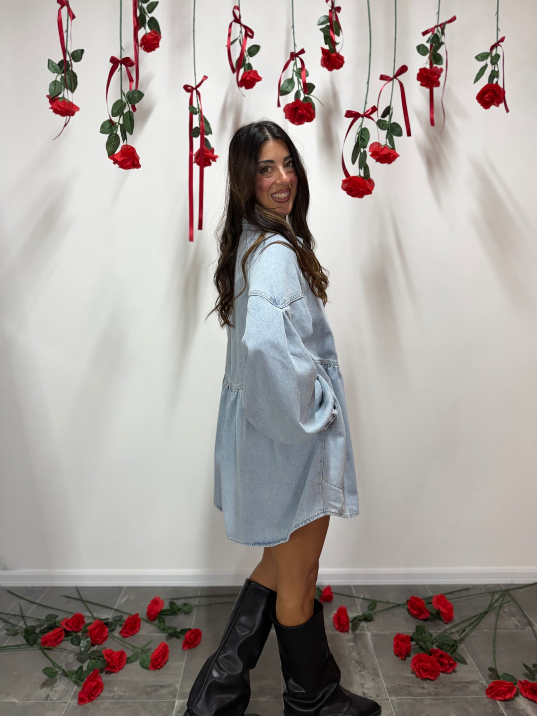 Abito Cuoricini Denim
