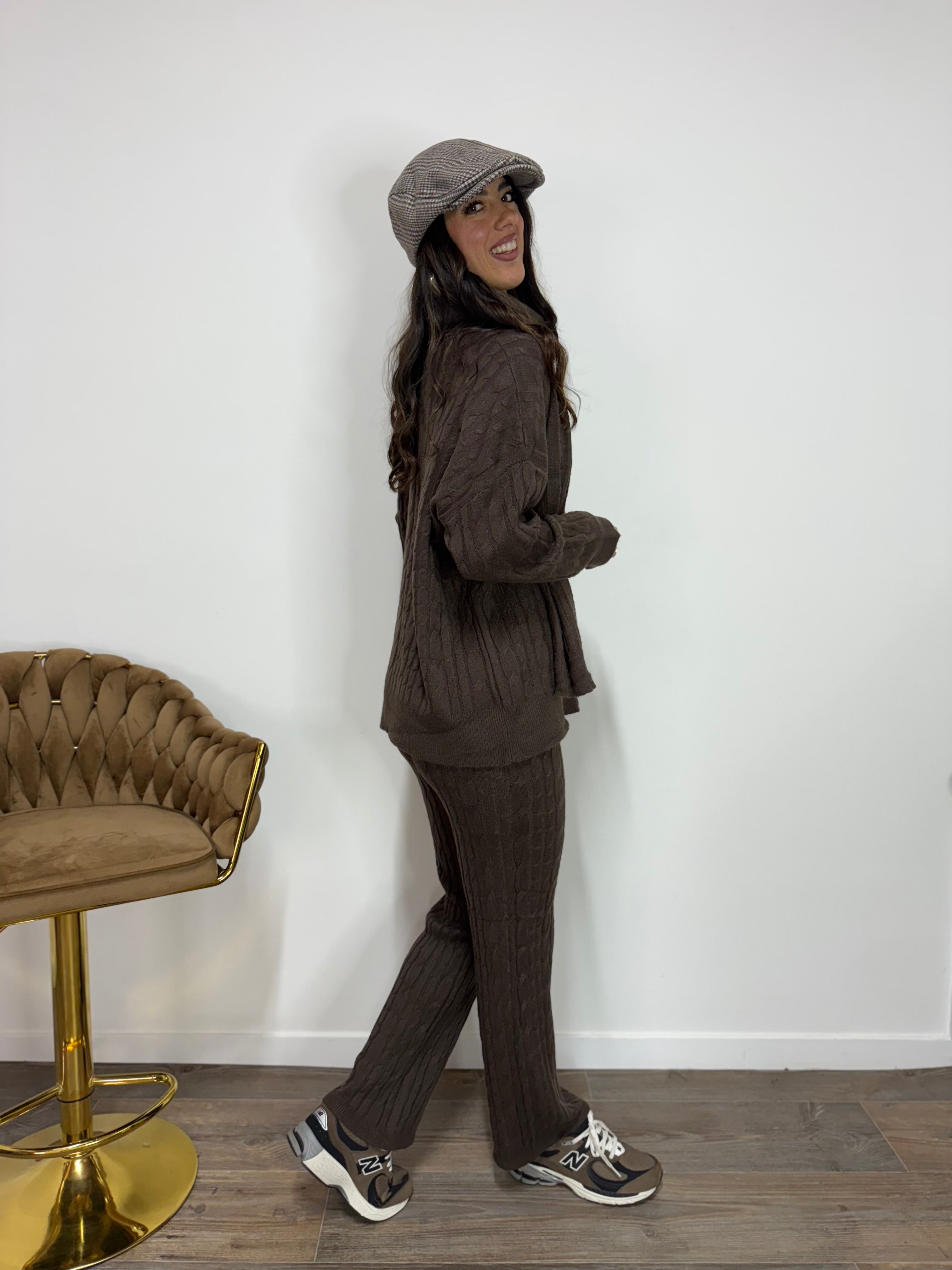 Coordinato Treccia Marrone