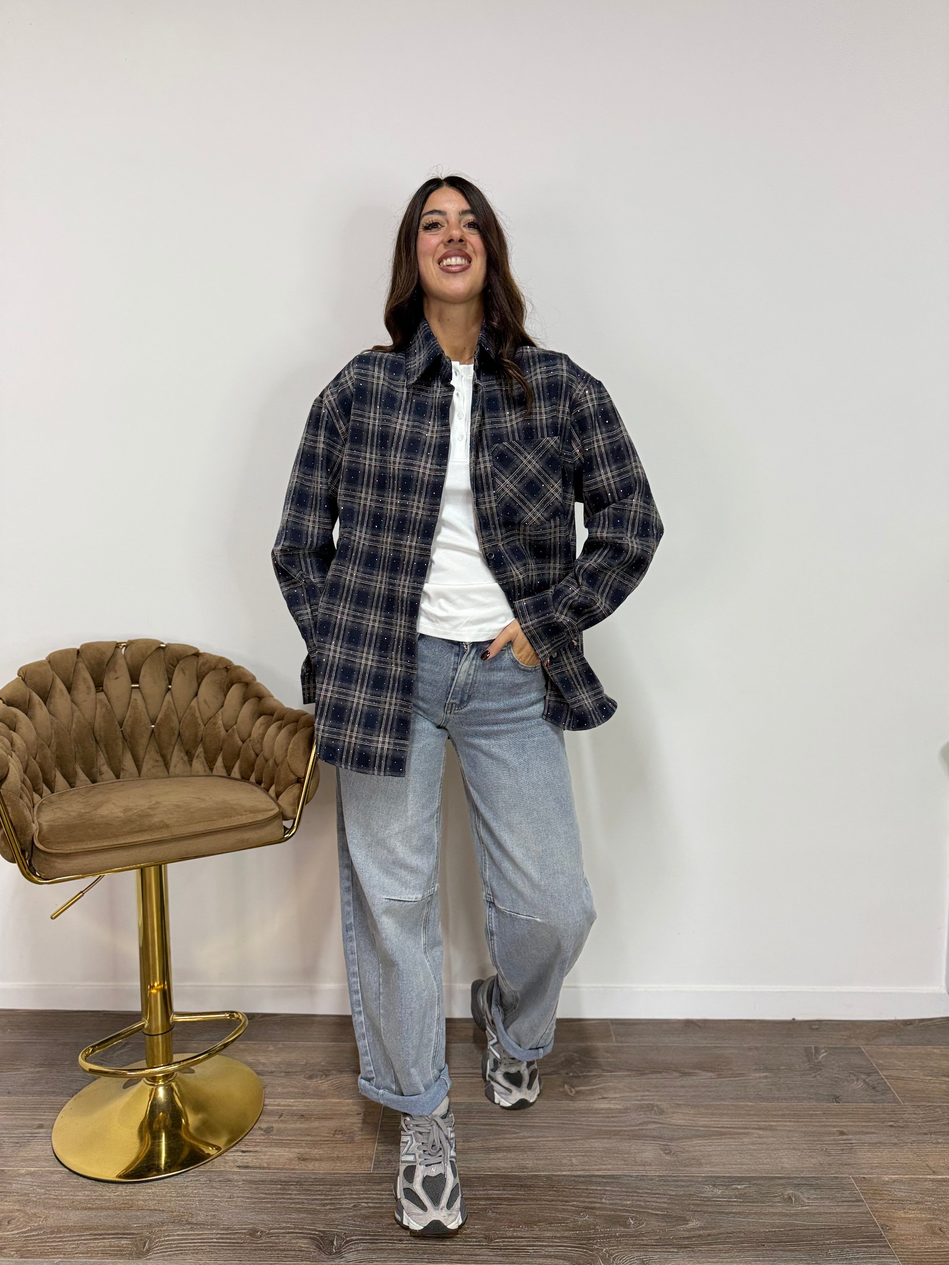 Camicia Tempesta Stellata Blue