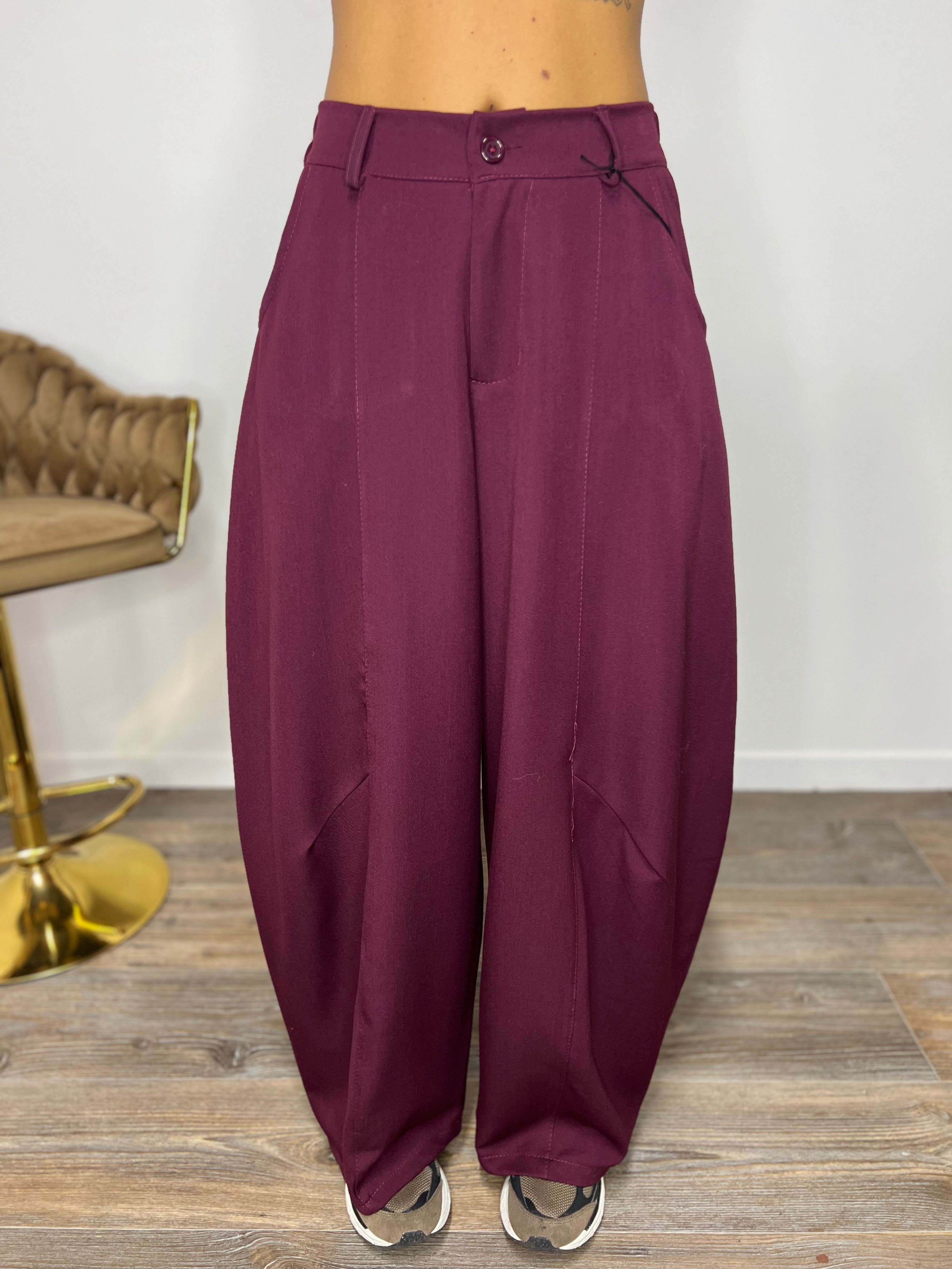 Pantalone Balloon Bordeaux
