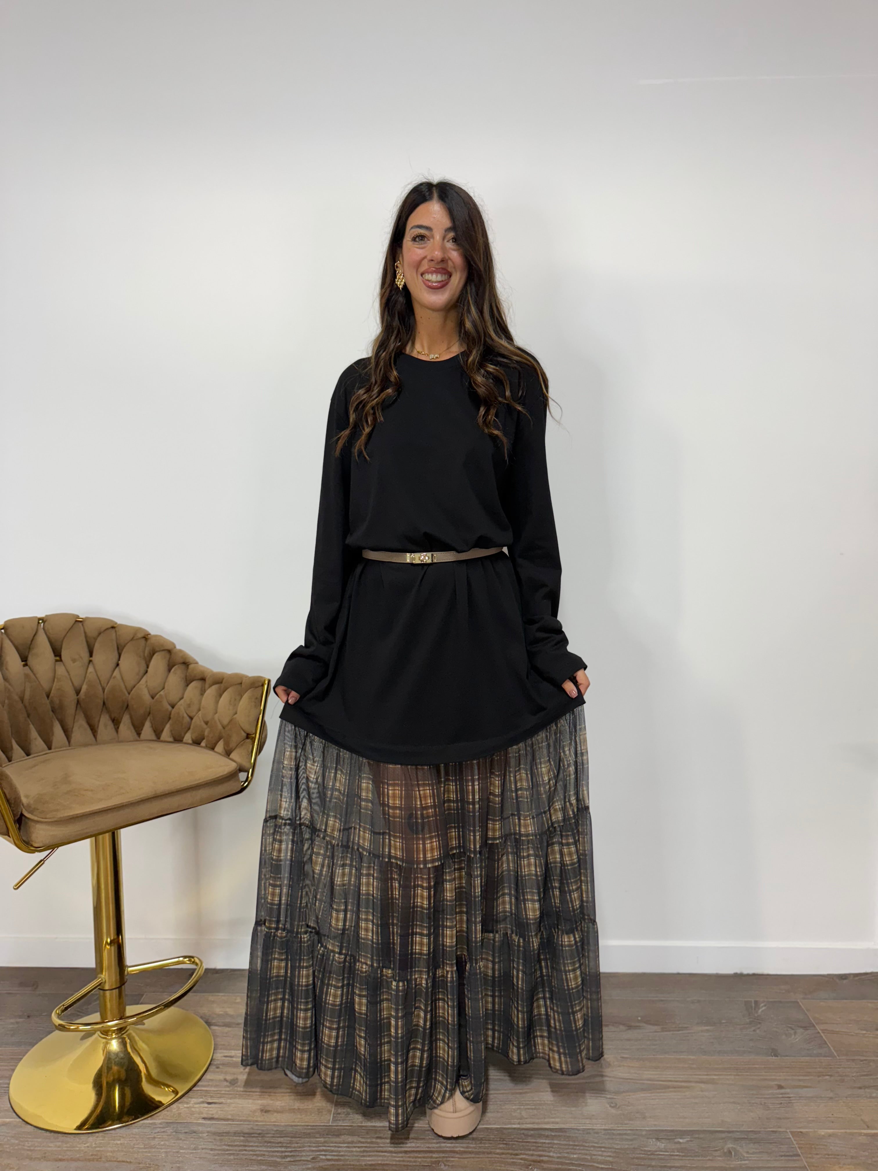 Abito Kilt LUMINA Nero