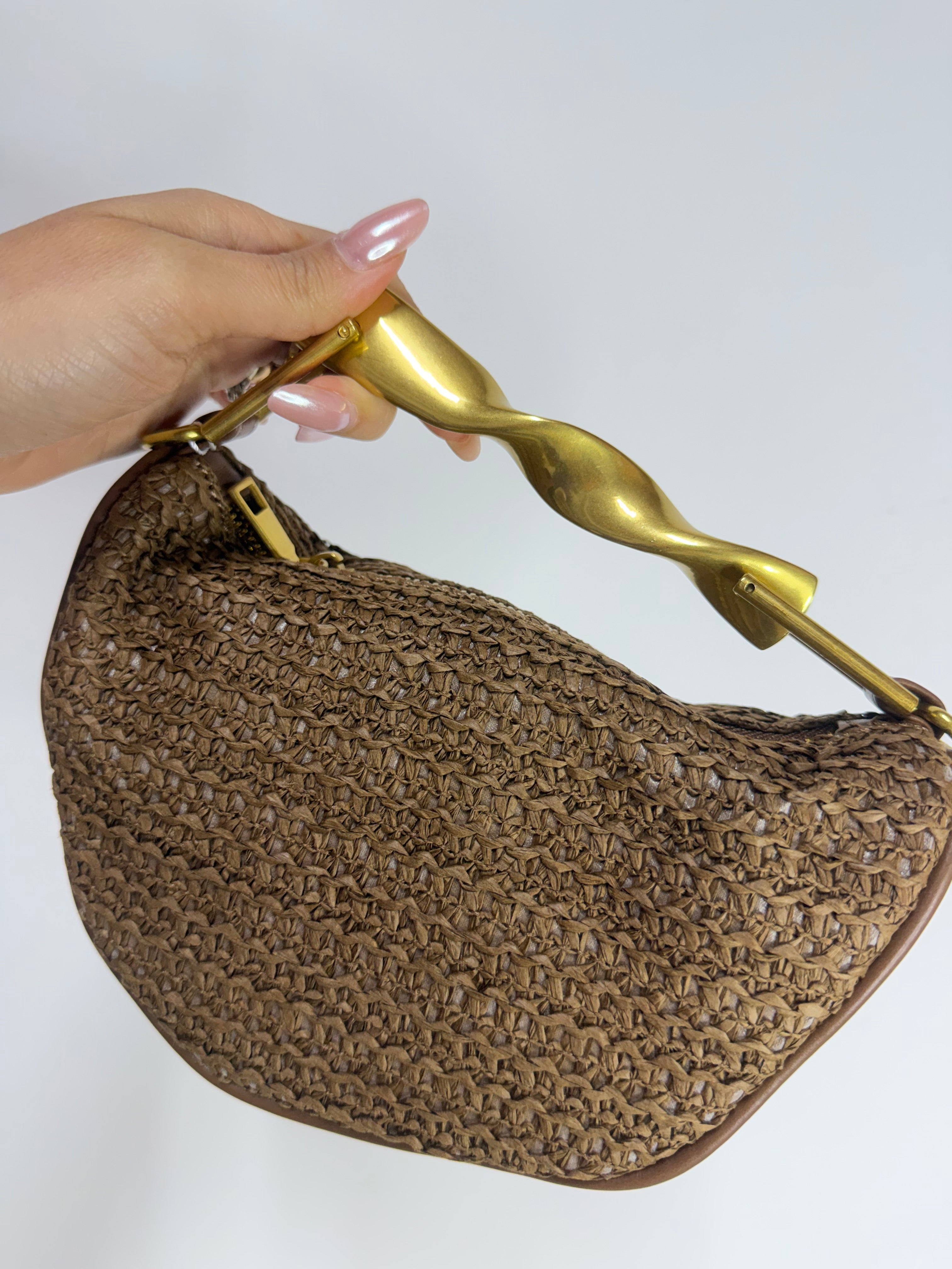 Borsa Mezza Luna Khaki