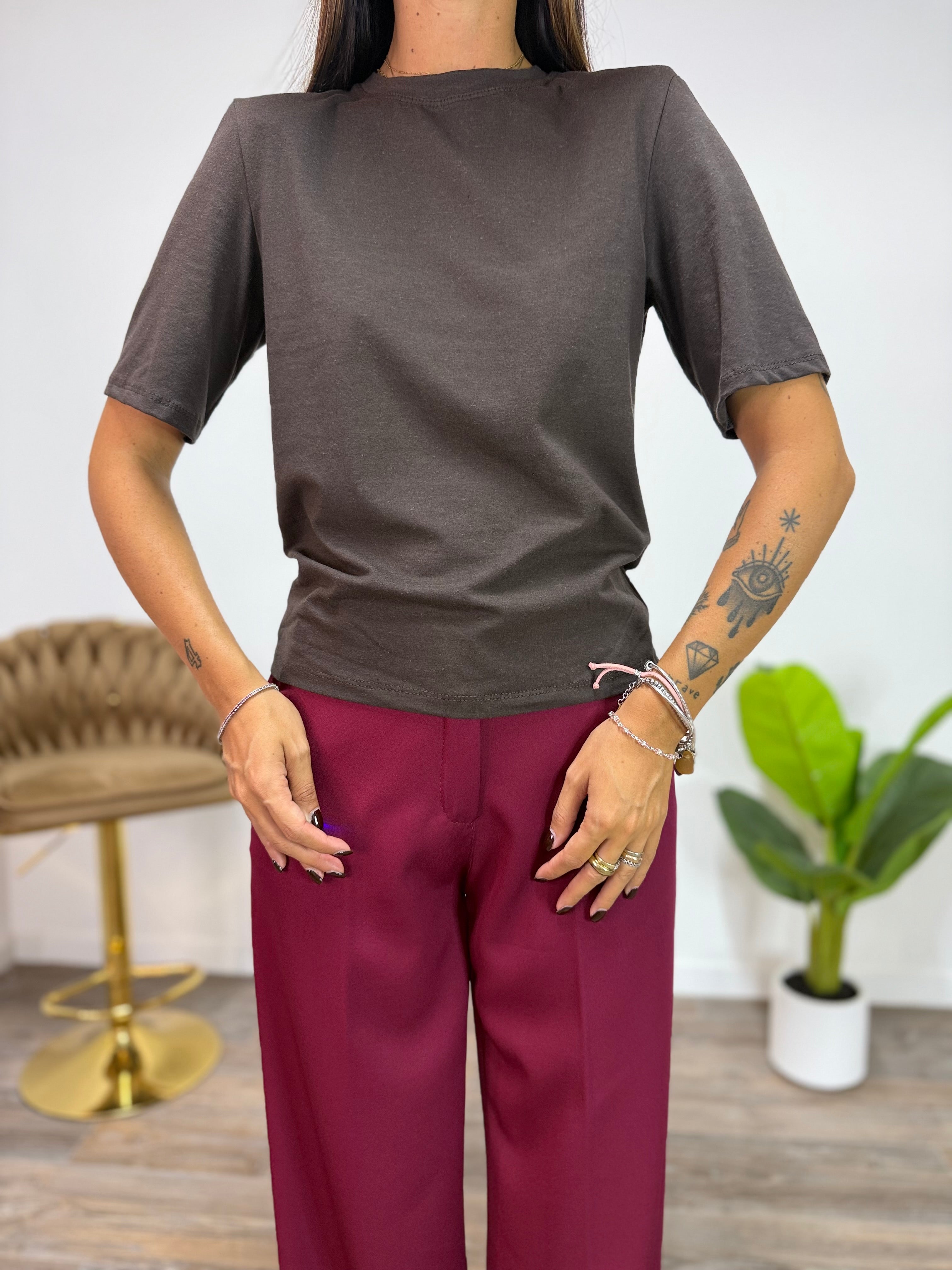 T-Shirt Spallina Marrone