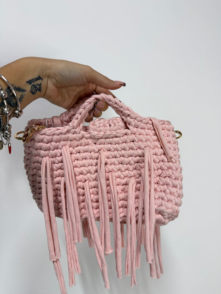 Borsa Intreccio Rosa