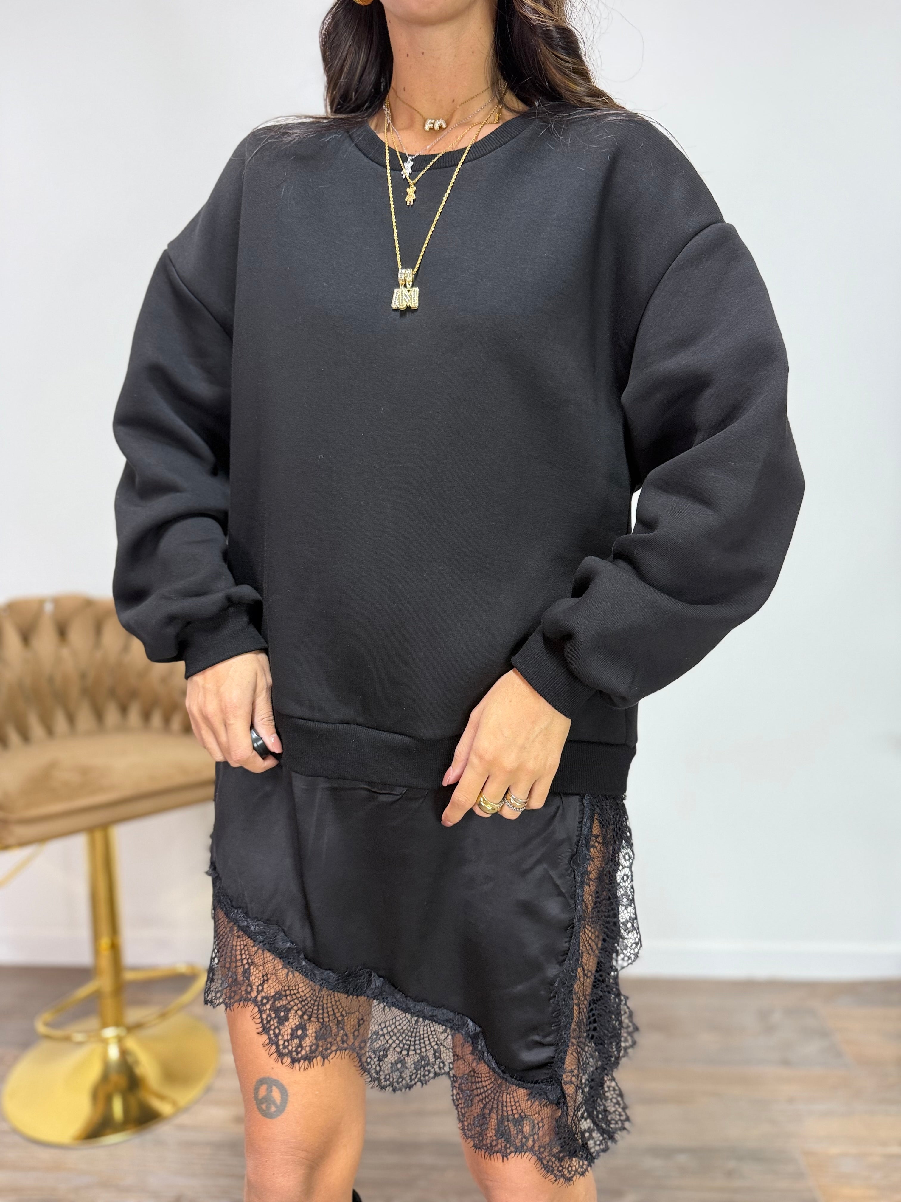 Abito/Felpa Lingerie LUMINA Nero