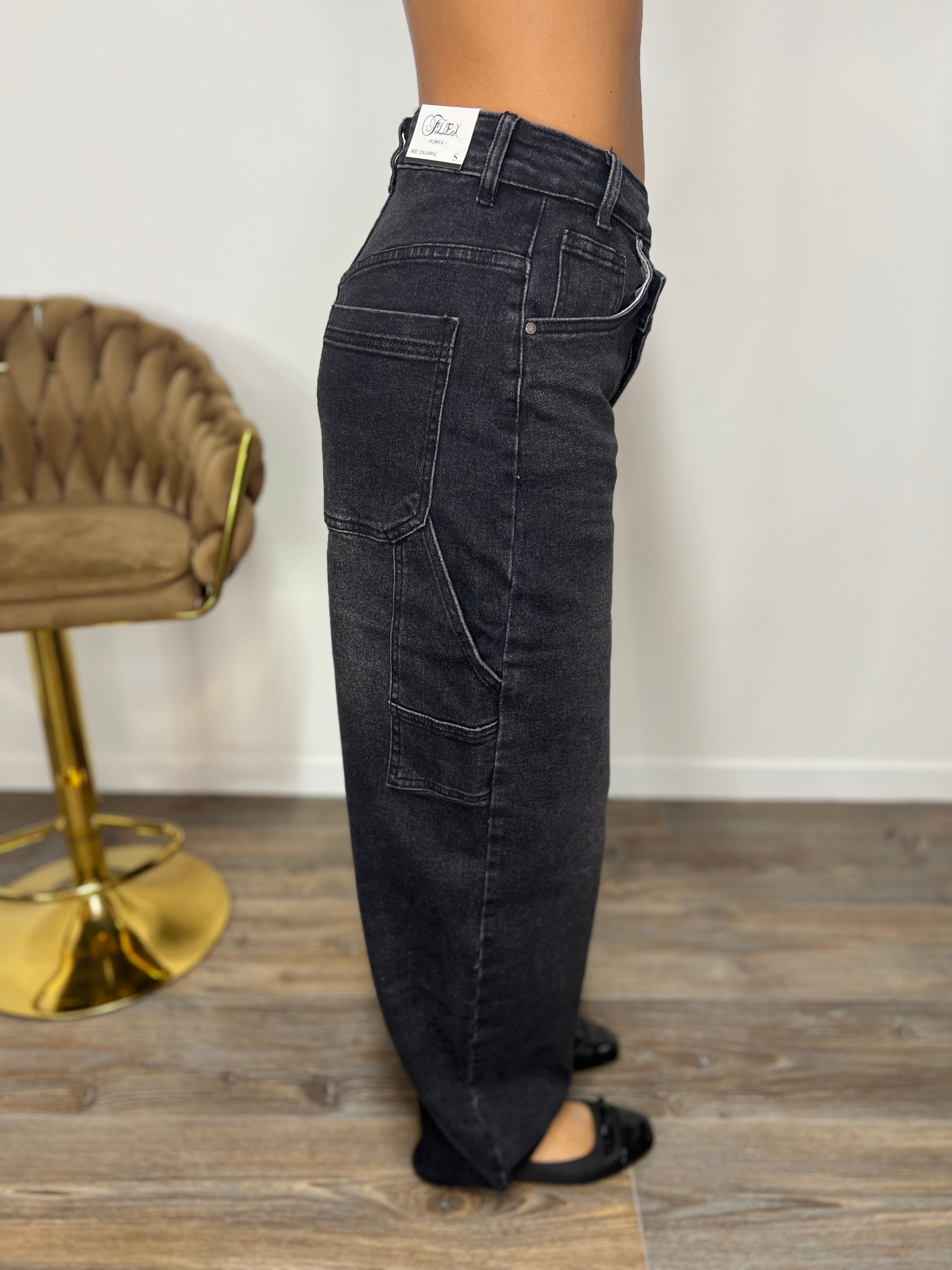 Jeans Ballon Oblique Black