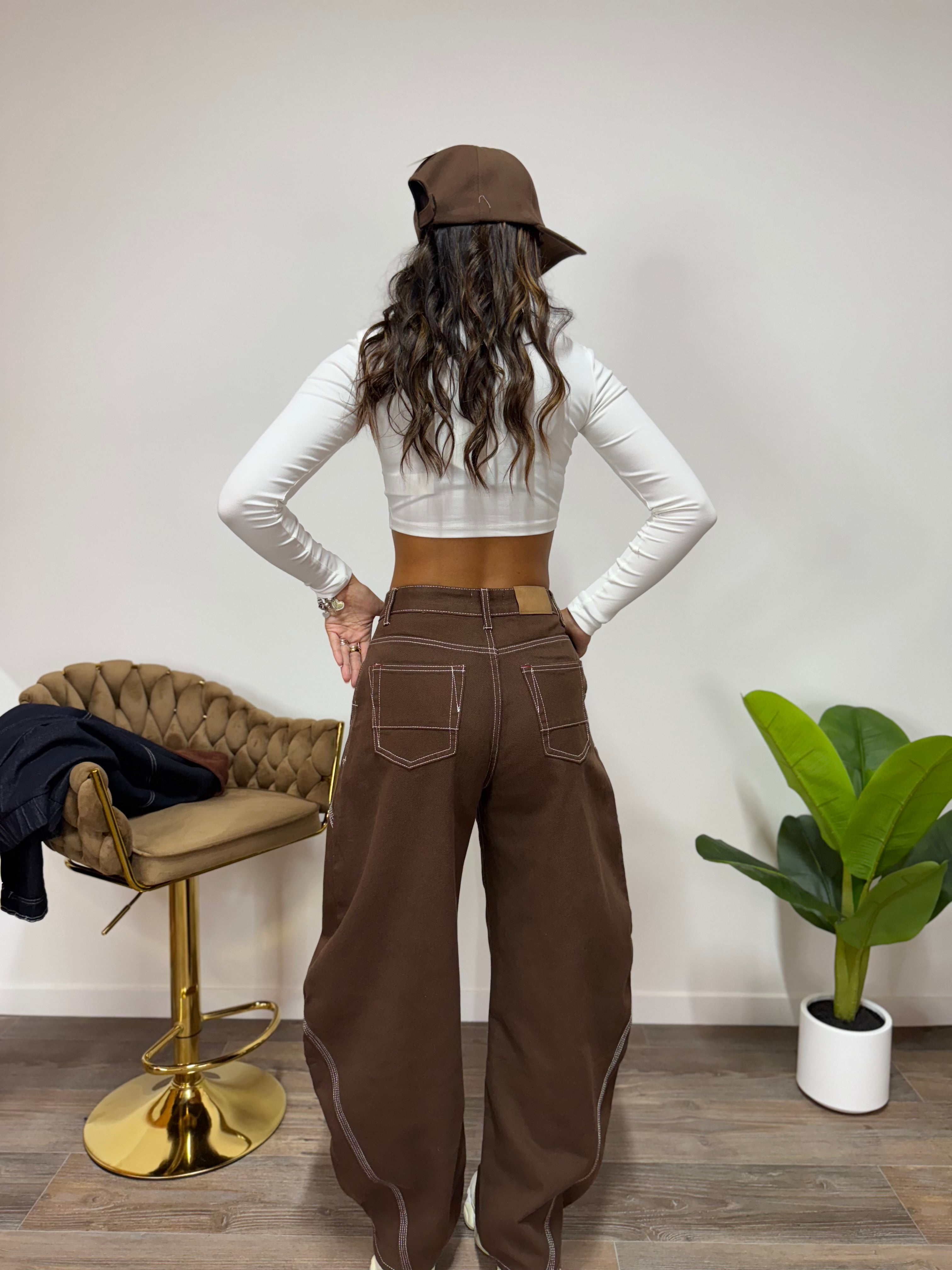 Jeans Monique Balloon Brown