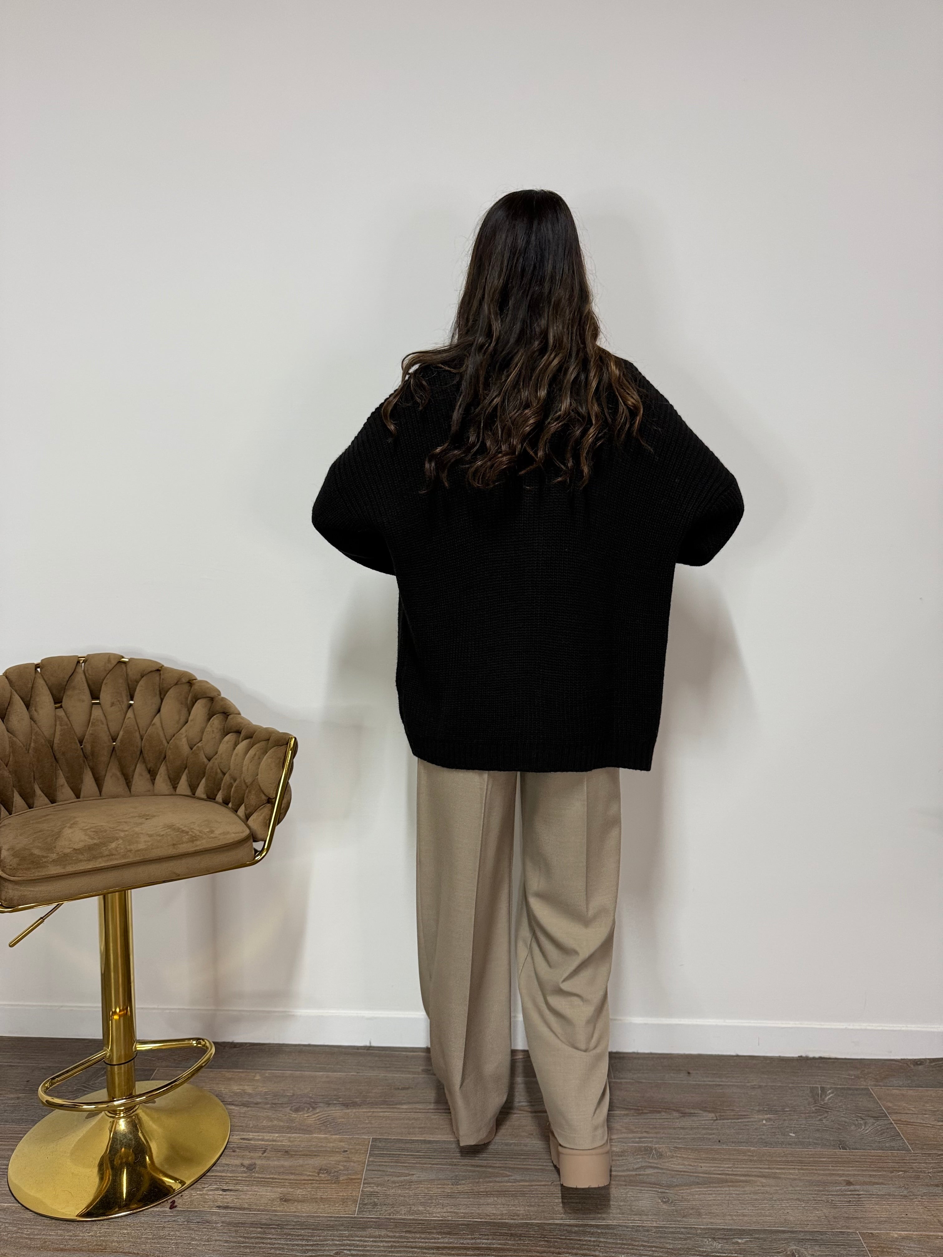 Cardigan Foulard LUMINA Nero