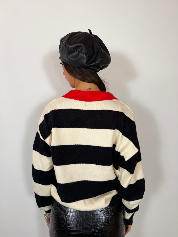 Pull Cuoricini Nero