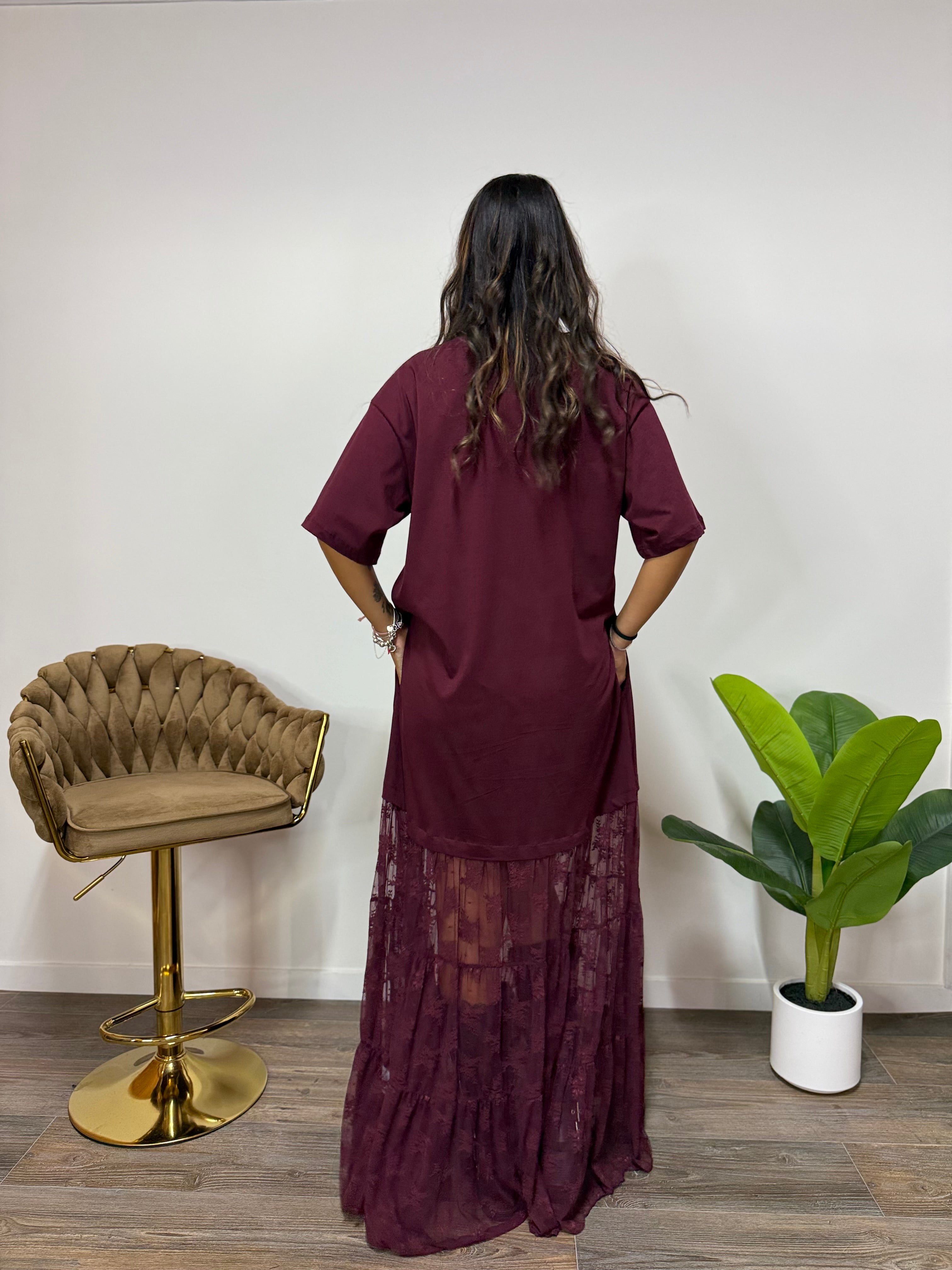 Abito Jolie LUMINA Bordeaux