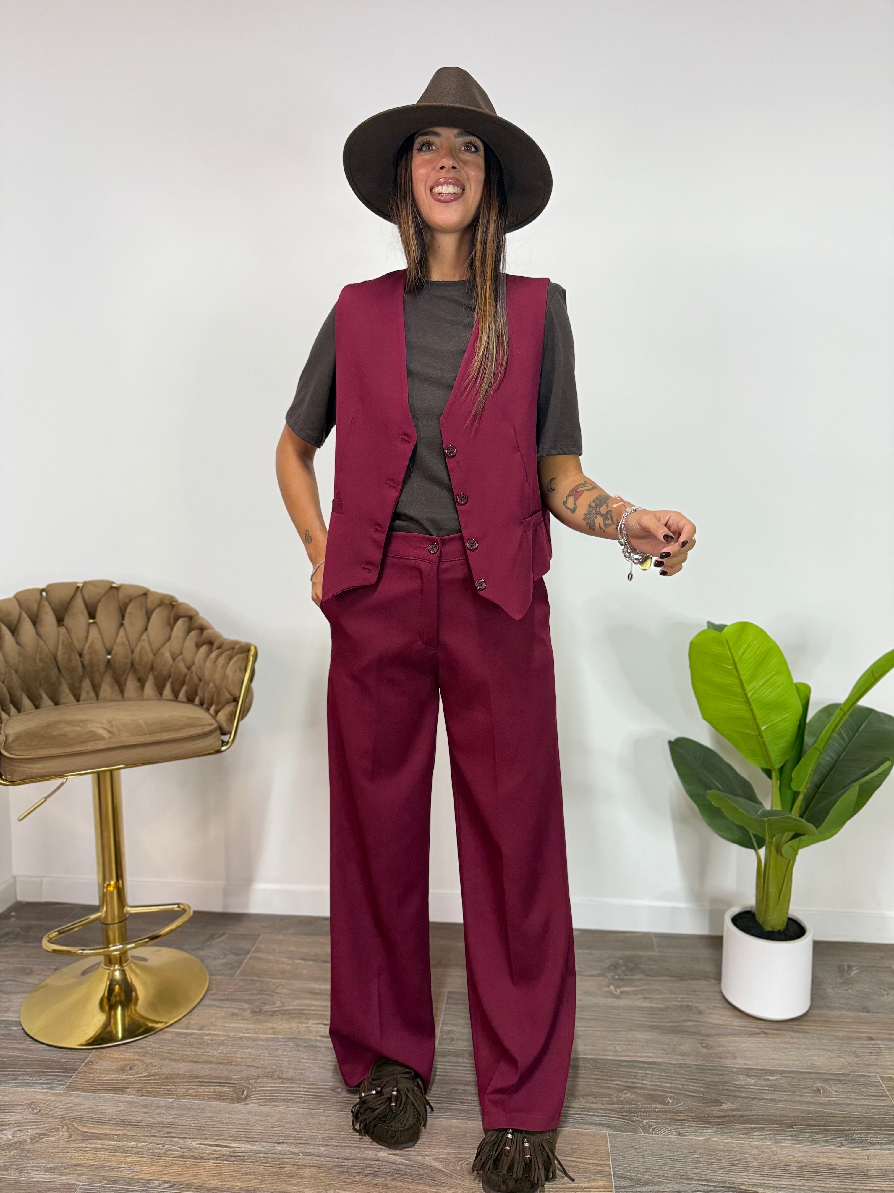 Tailleur Sally Bordeaux
