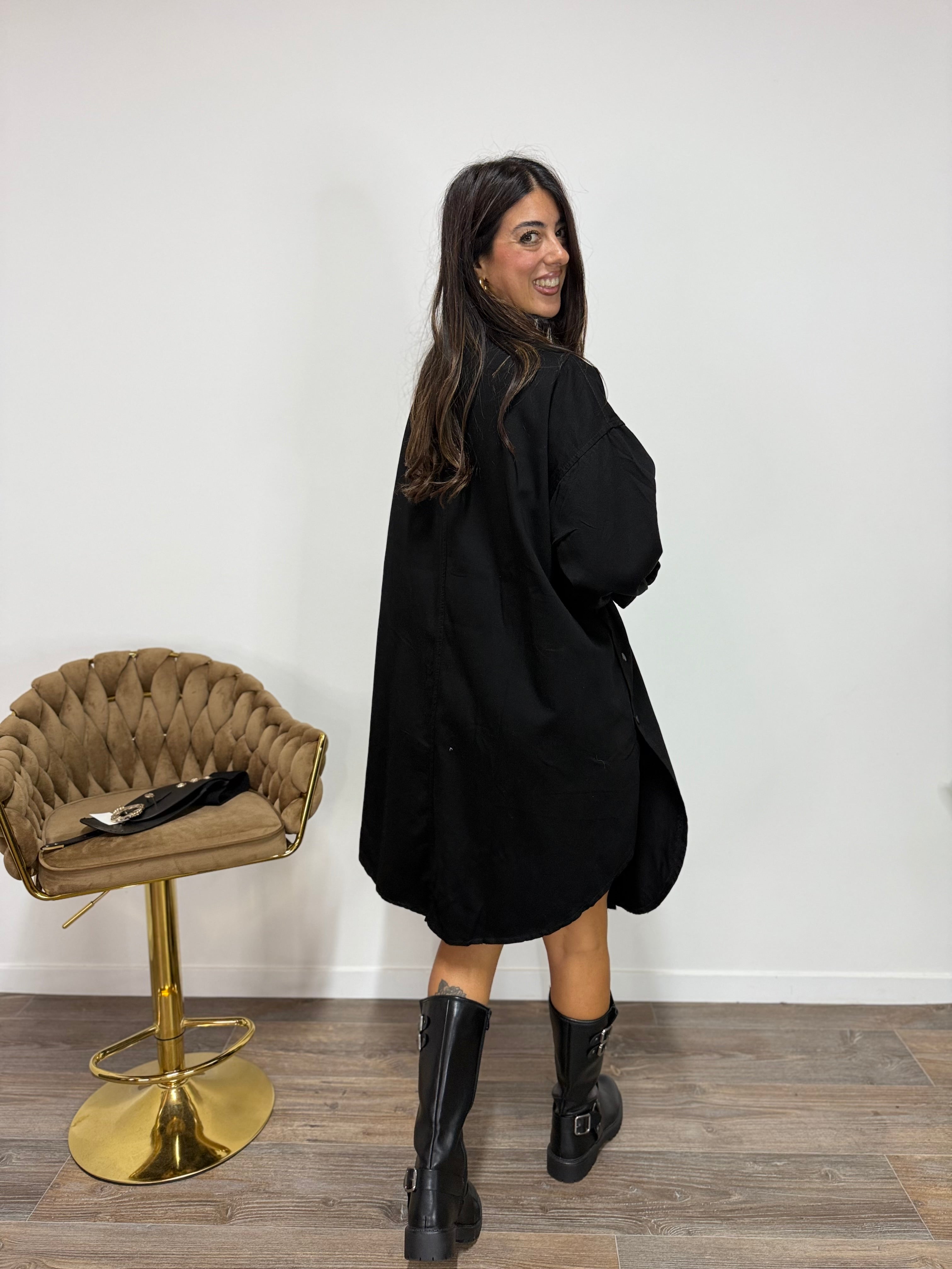 Abito Maxi Denim Black