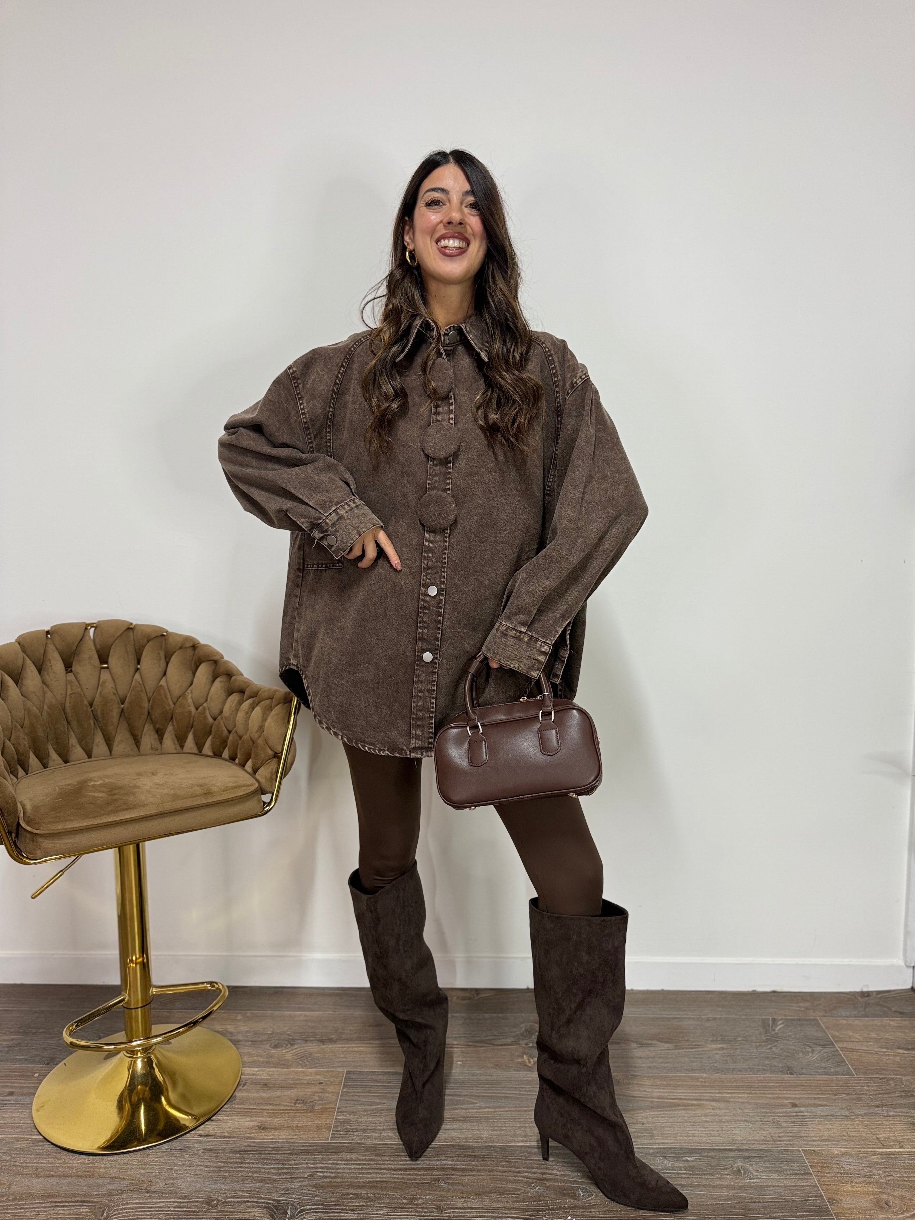 Maxi Camicia Mocha