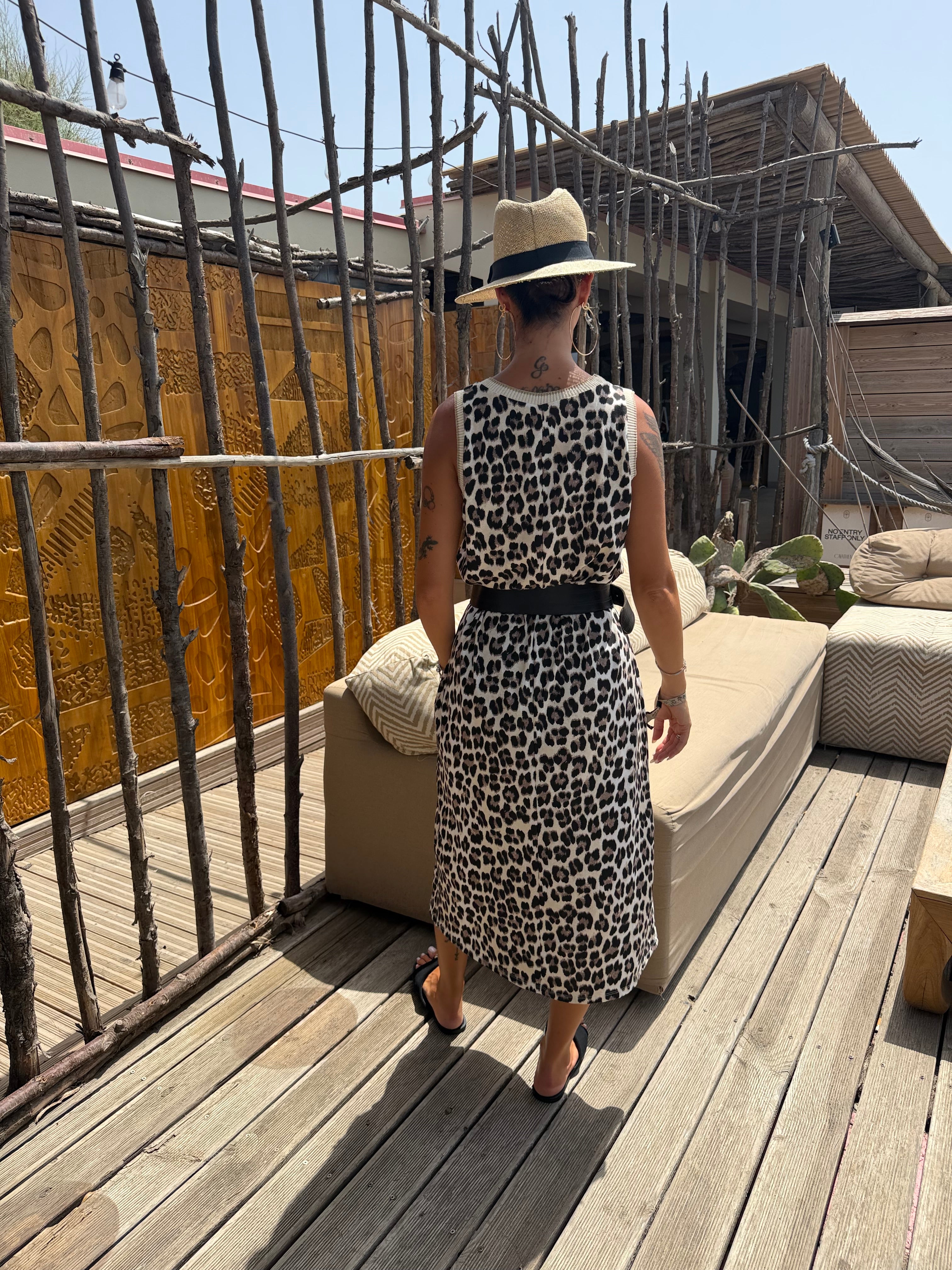 Abito Leopard Gold
