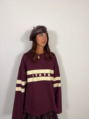 Felpa IYKIK  Bordeaux LUMINA