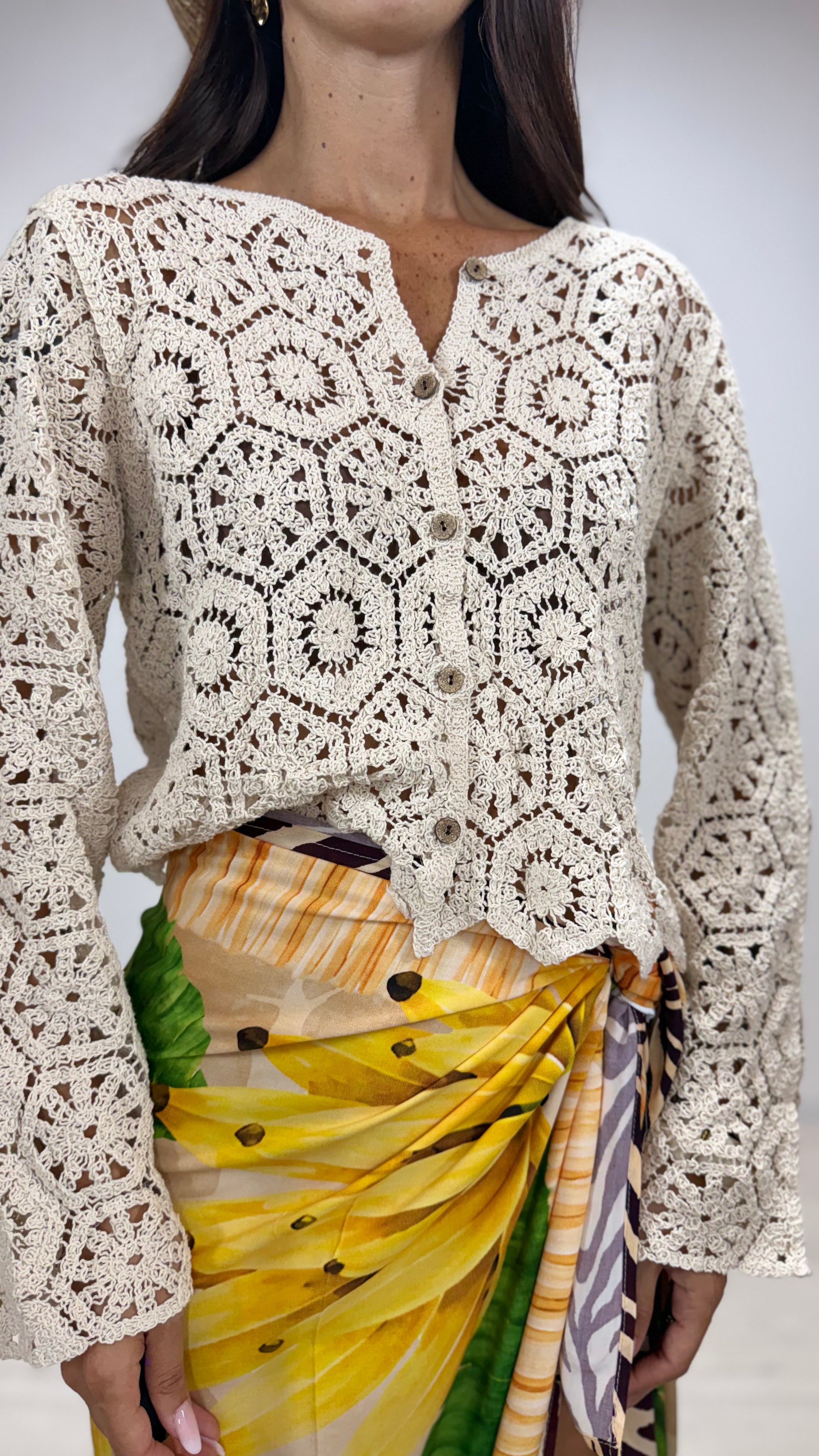 Cardigan Macramè Antigua