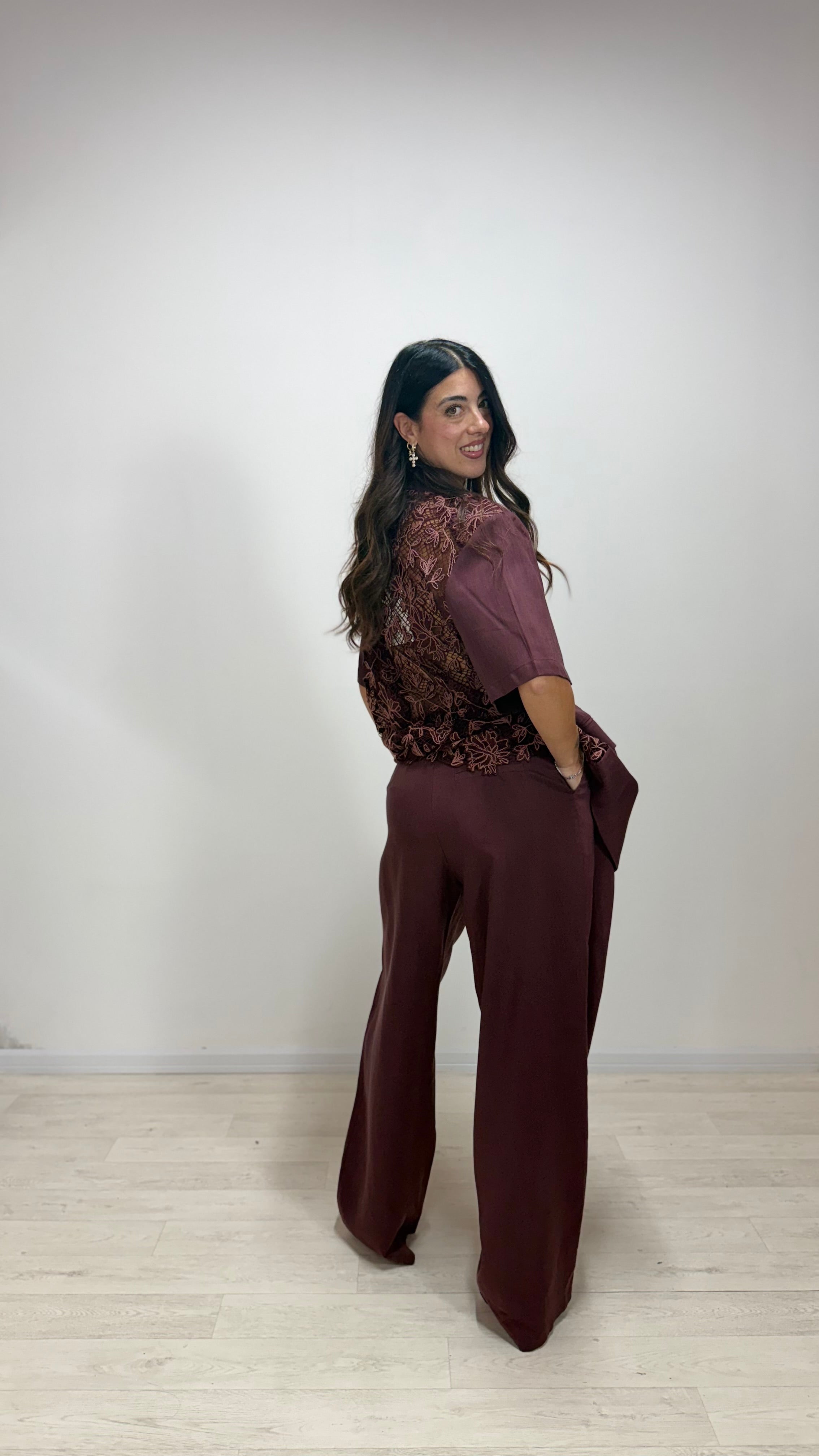 Pantalone Aisha LUMINA Bordeaux