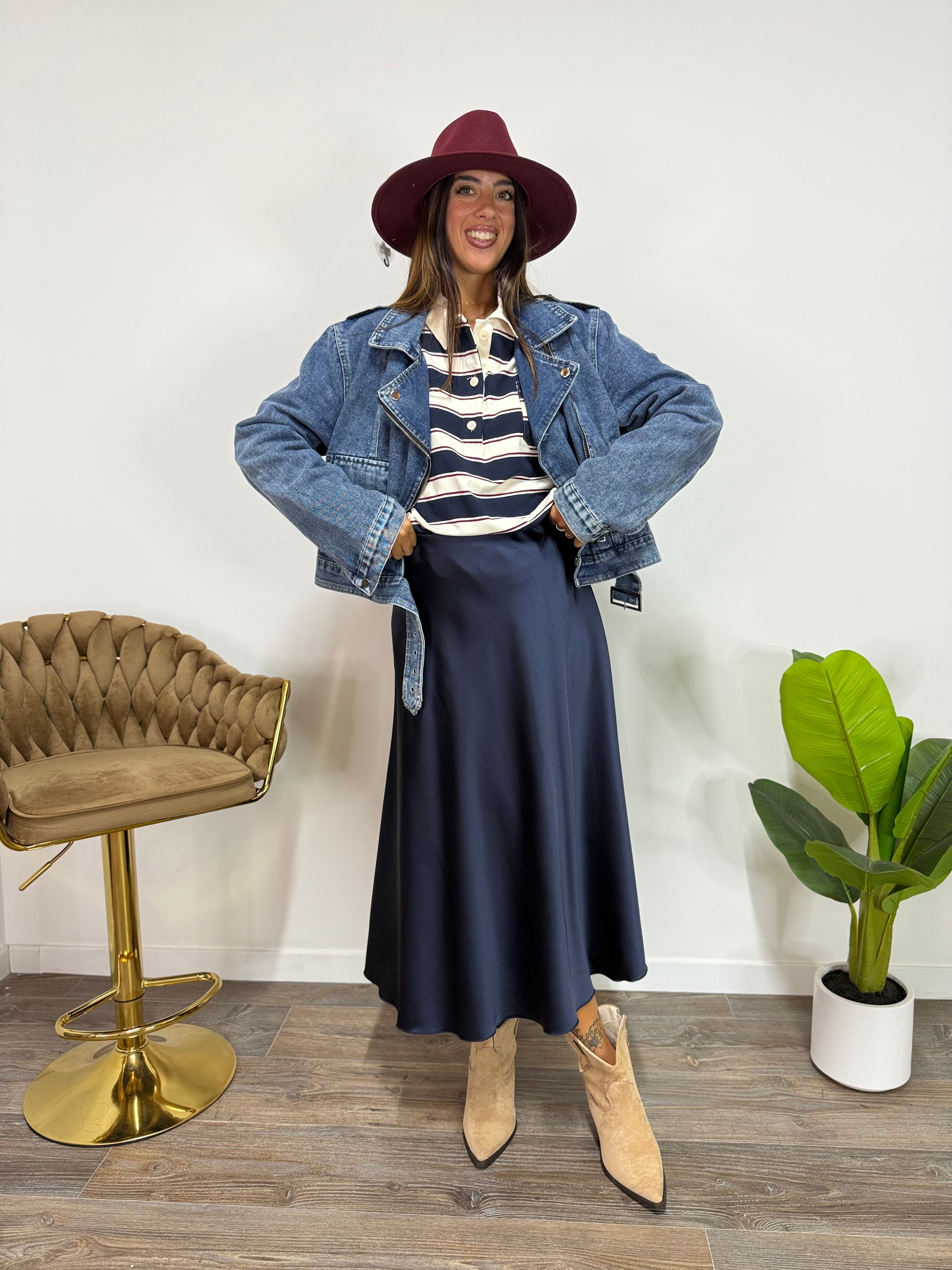 Mini Trench Dark Denim