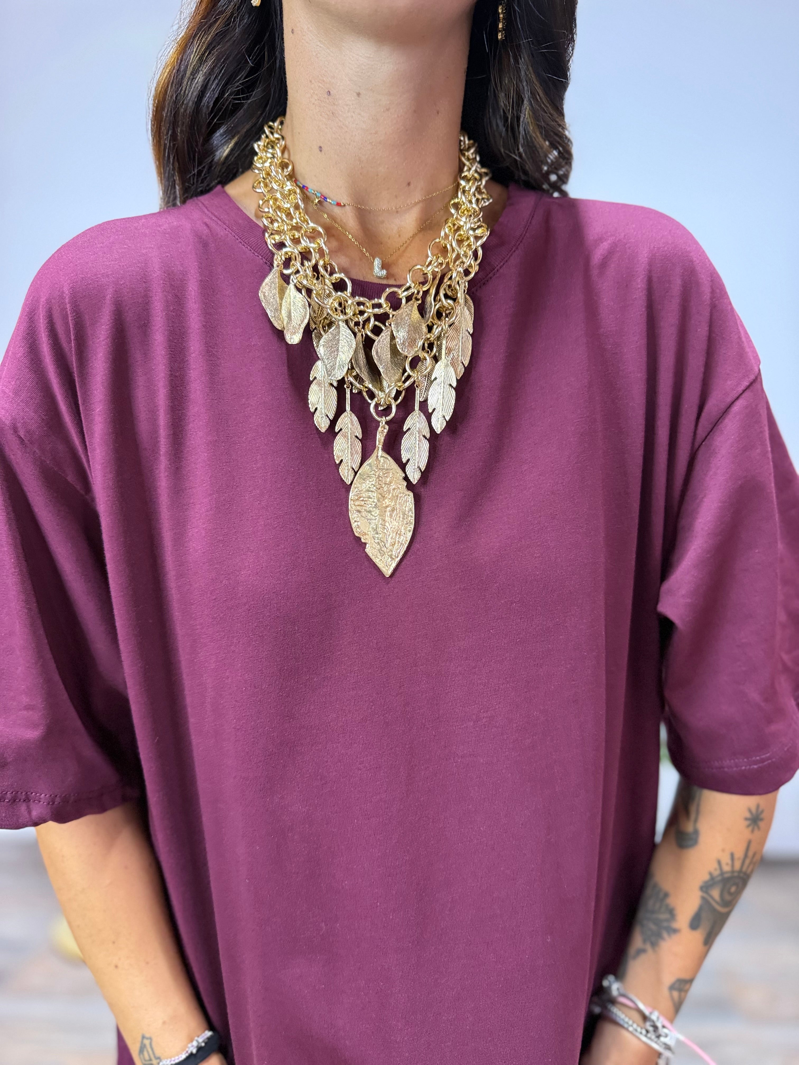 Collana Oro di Piuma