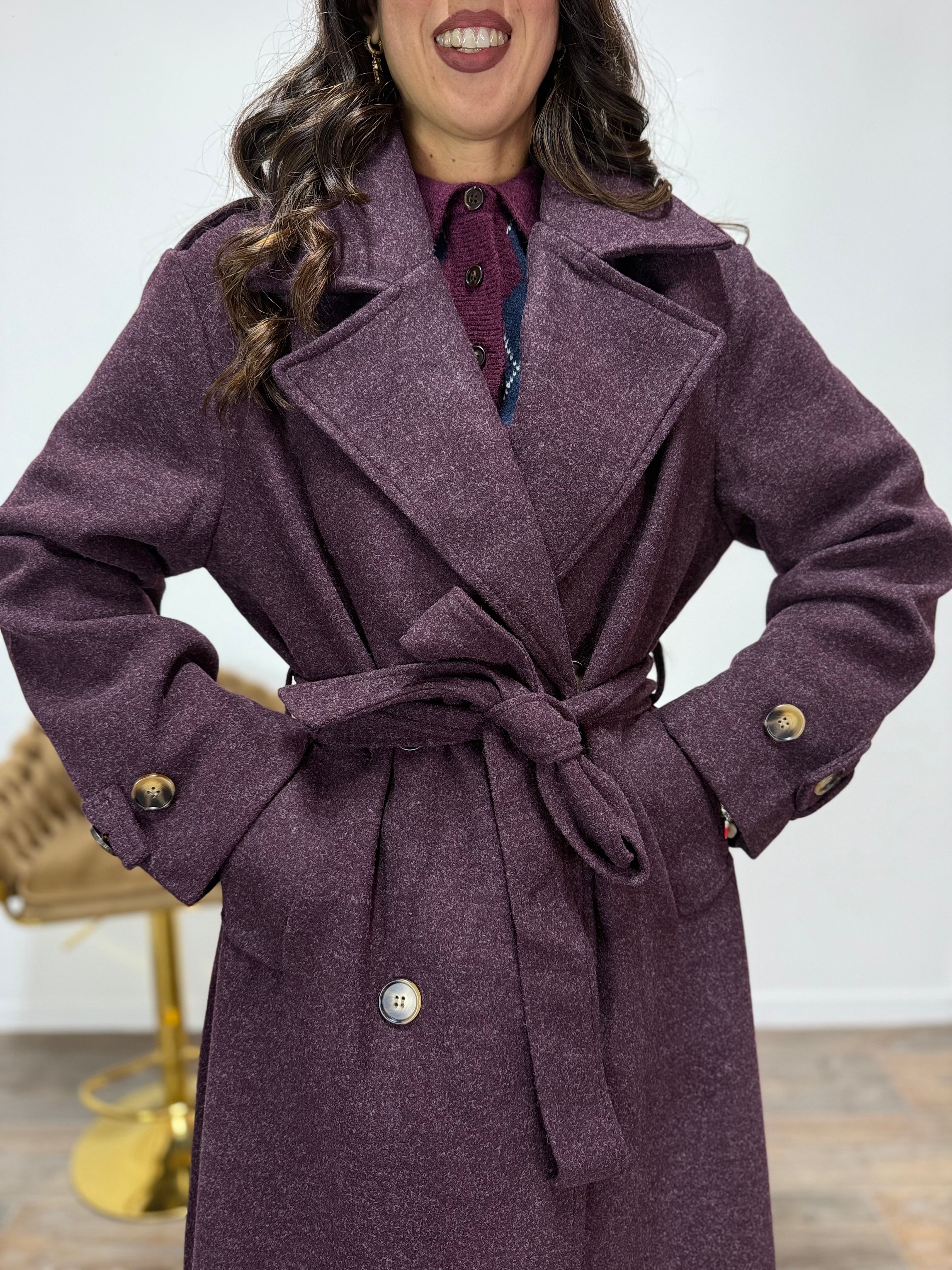 Cappotto Fergie Prugna