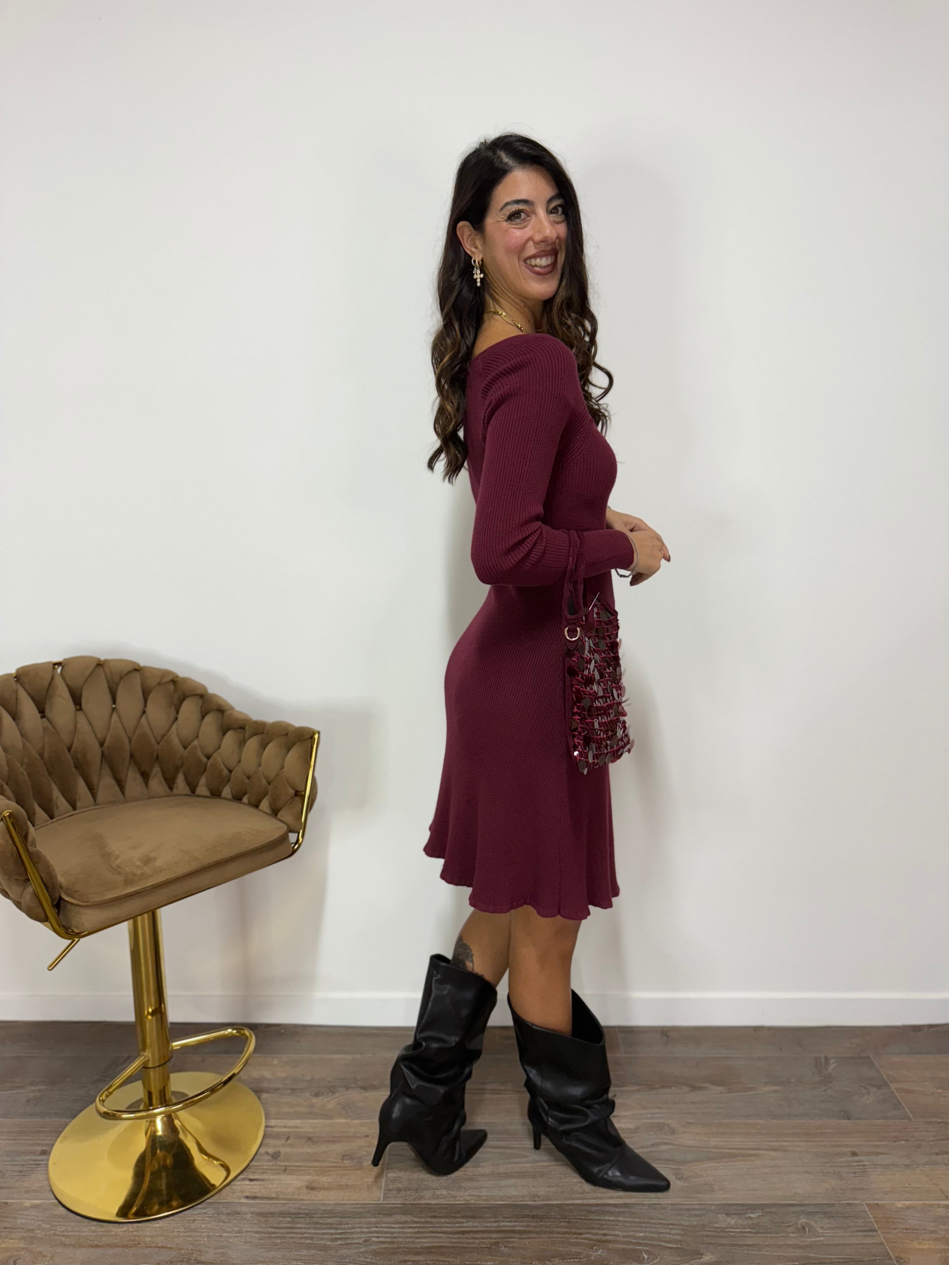 Abito Emily Bordeaux