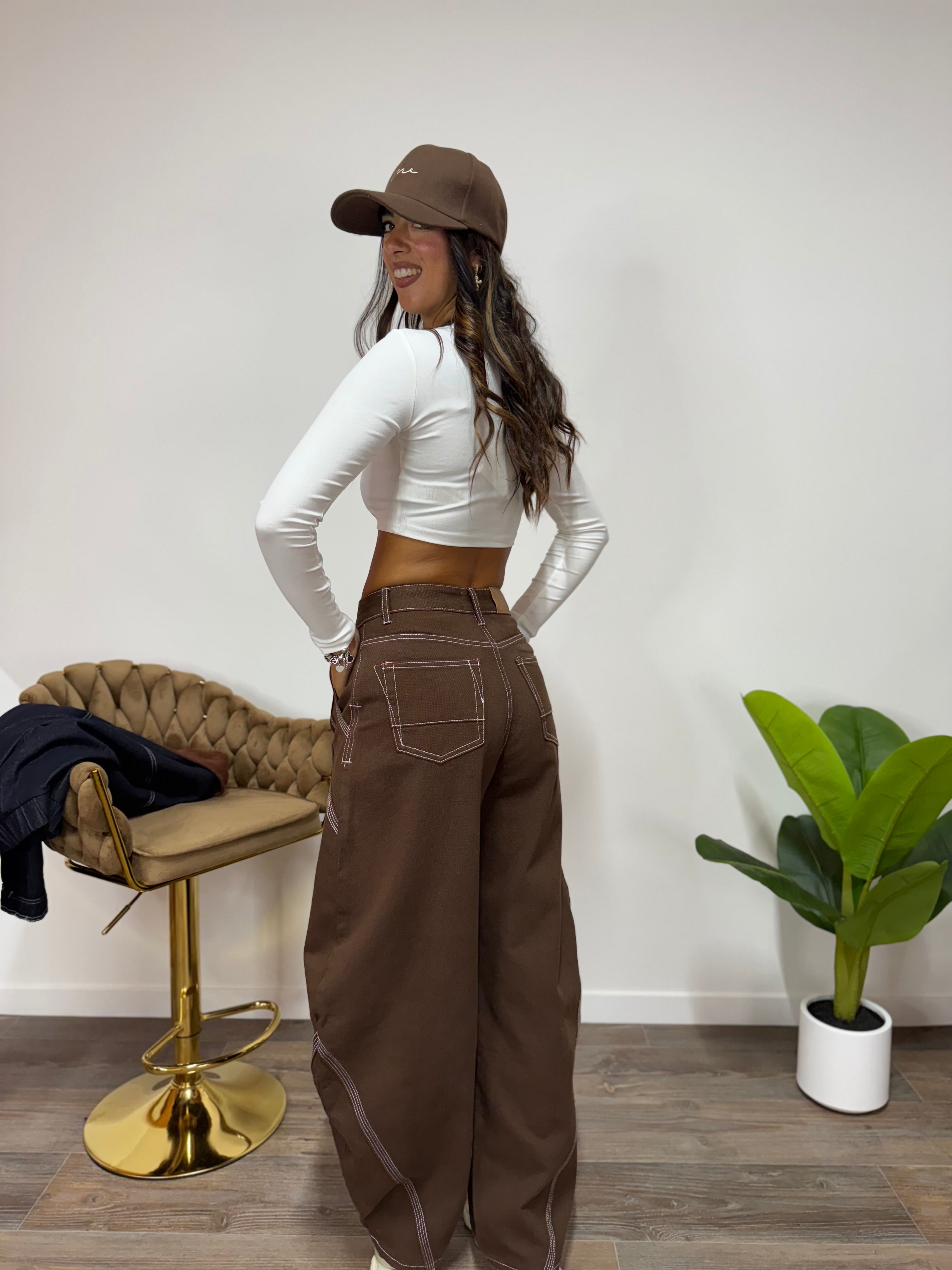 Jeans Monique Balloon Brown
