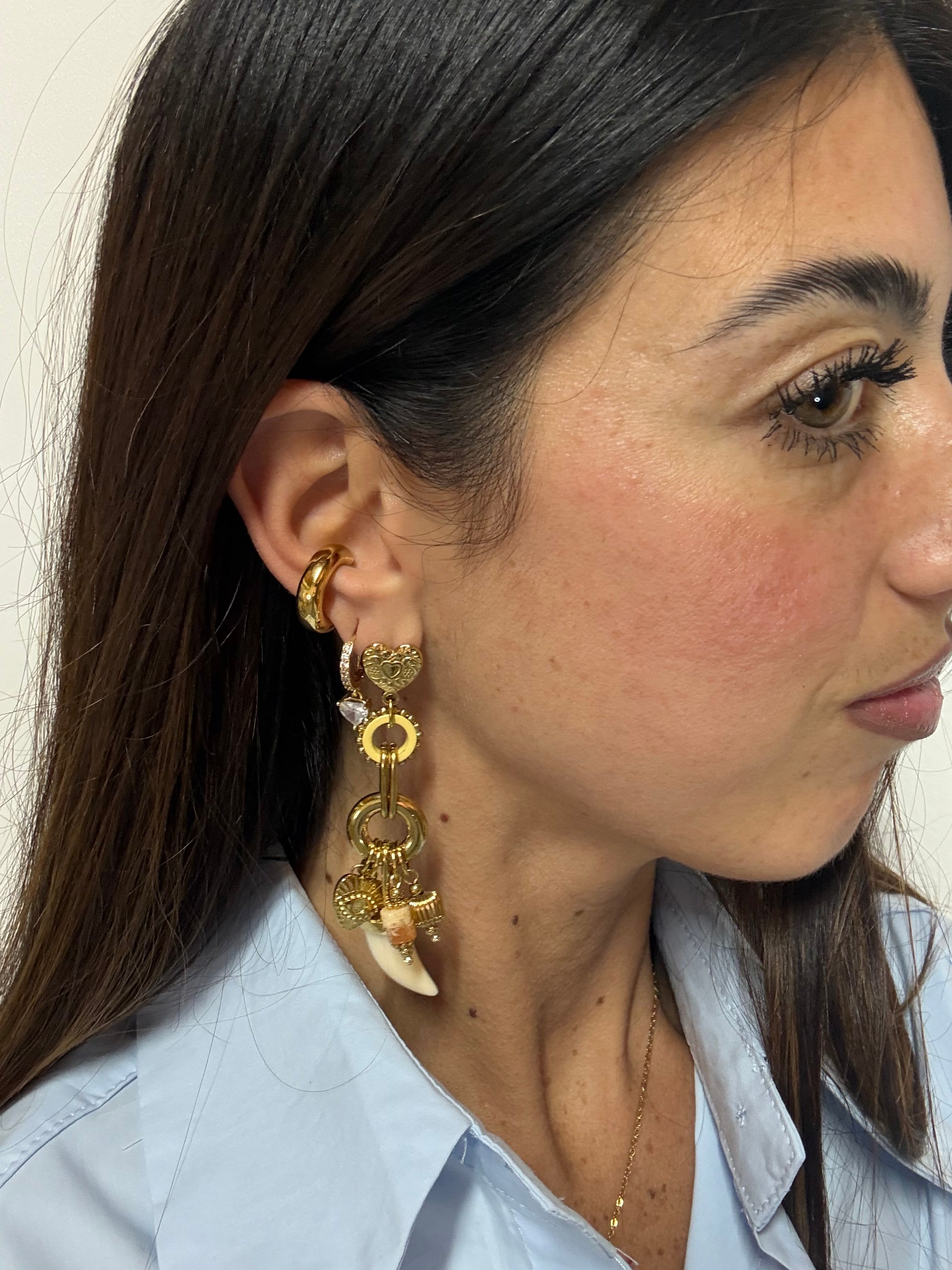 Orecchini Corno White