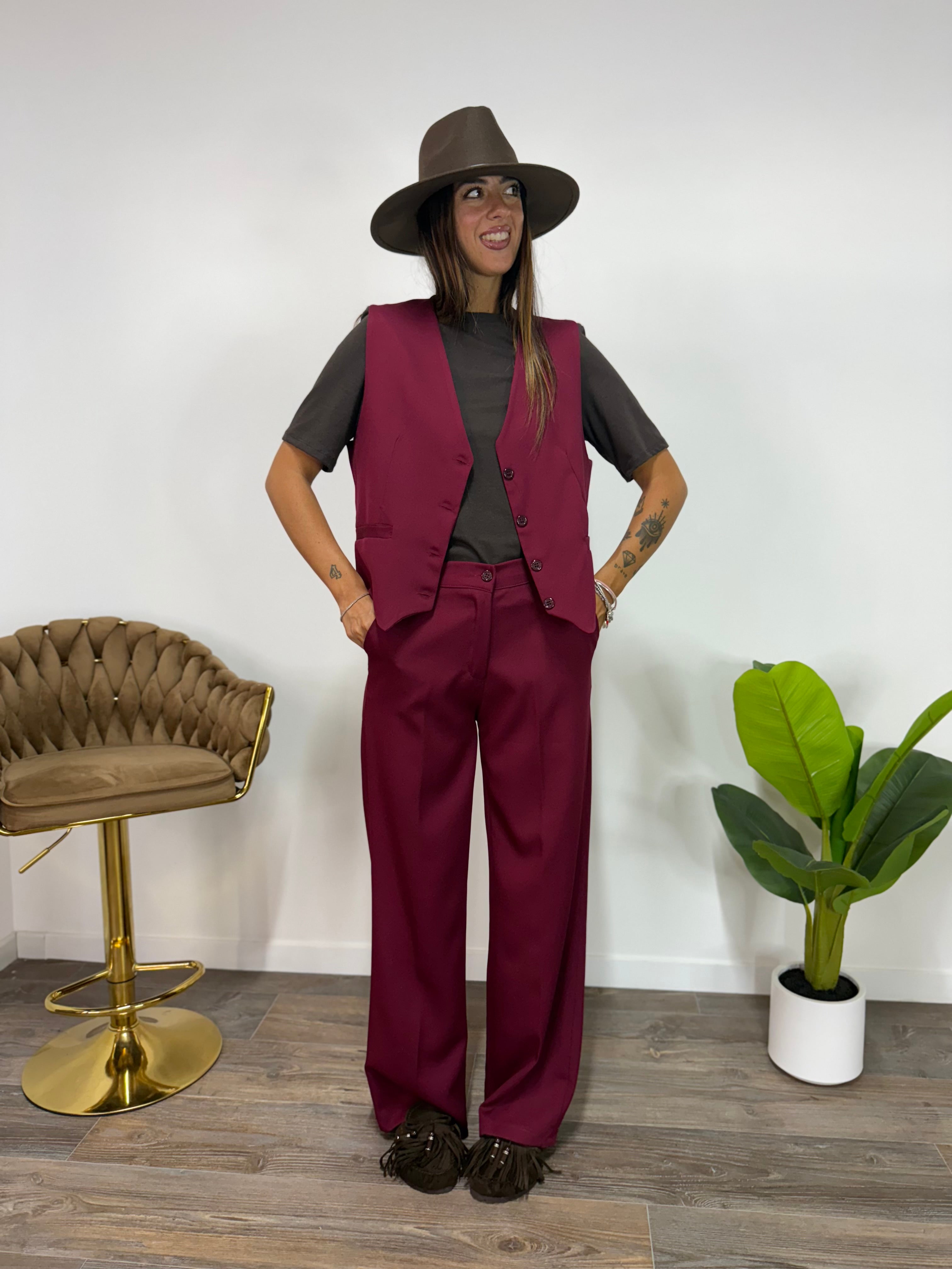 Tailleur Sally Bordeaux
