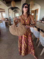Borsa Bambù Khaki