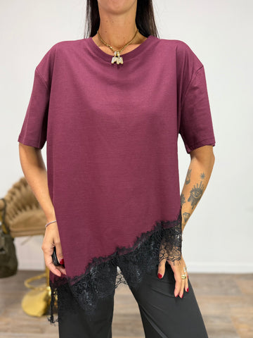 T-Shirt Lingerie LUMINA Bordeaux