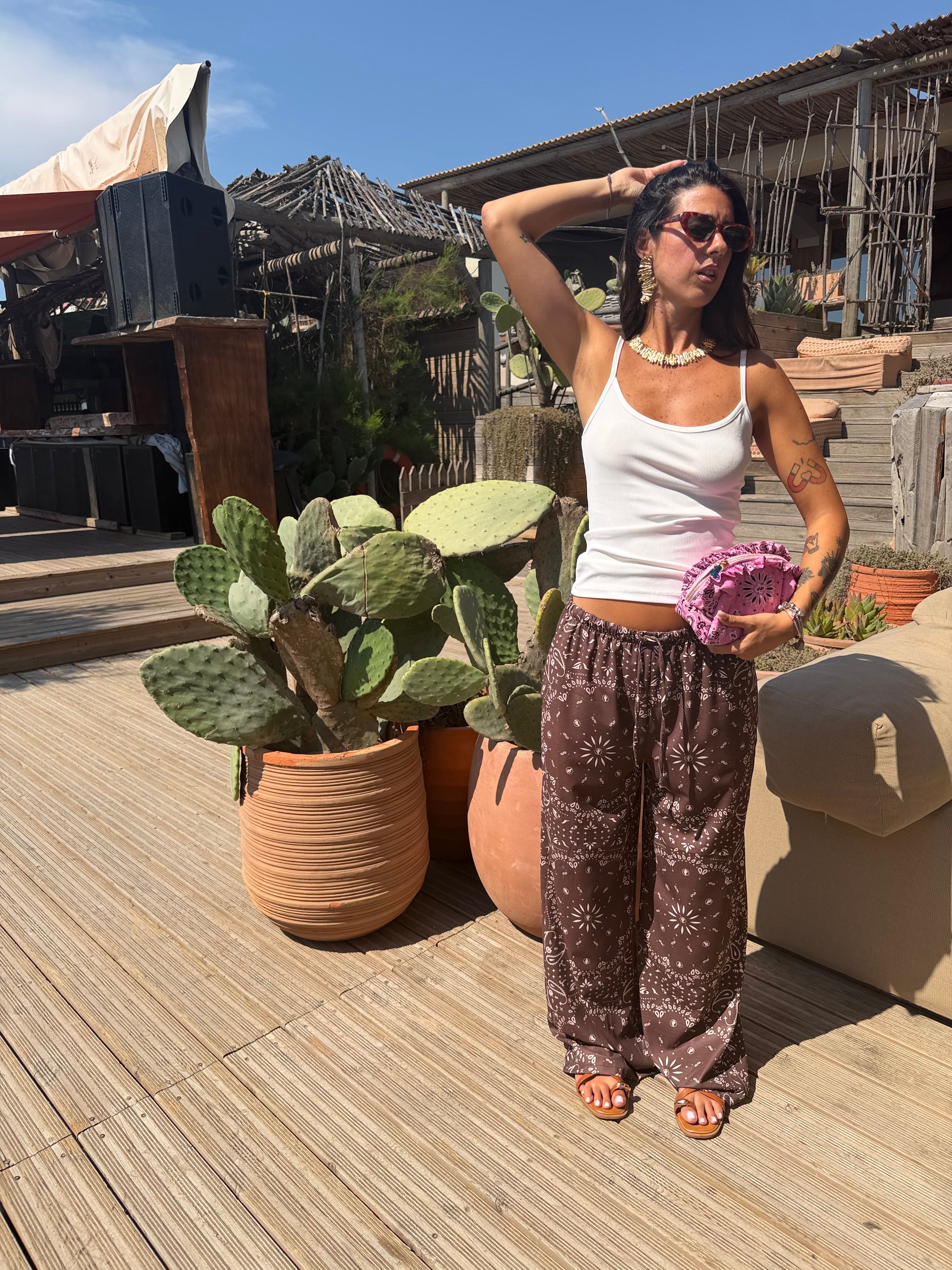 Pantalone Bandana Marrone