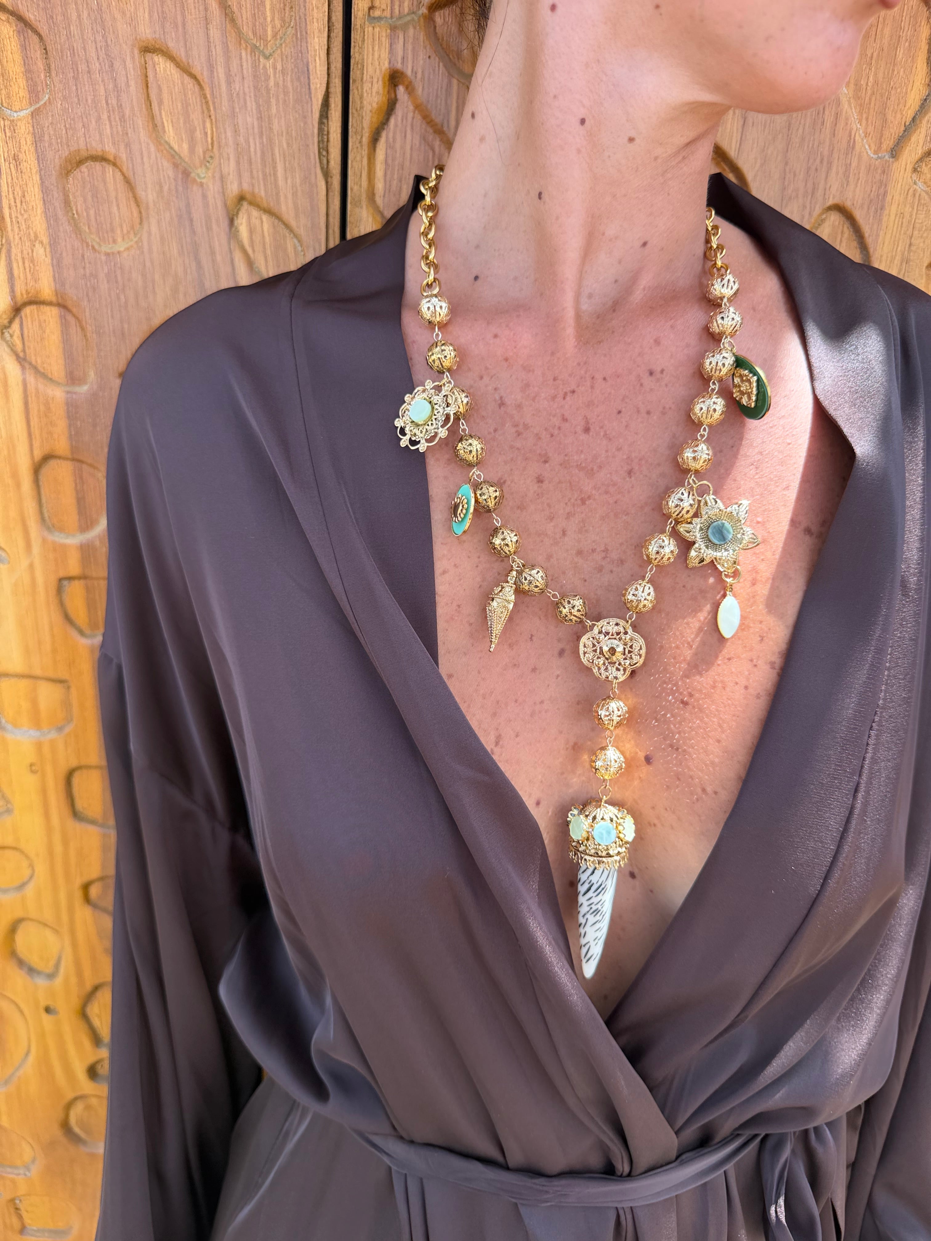 Collana Smeraldo Tribale
