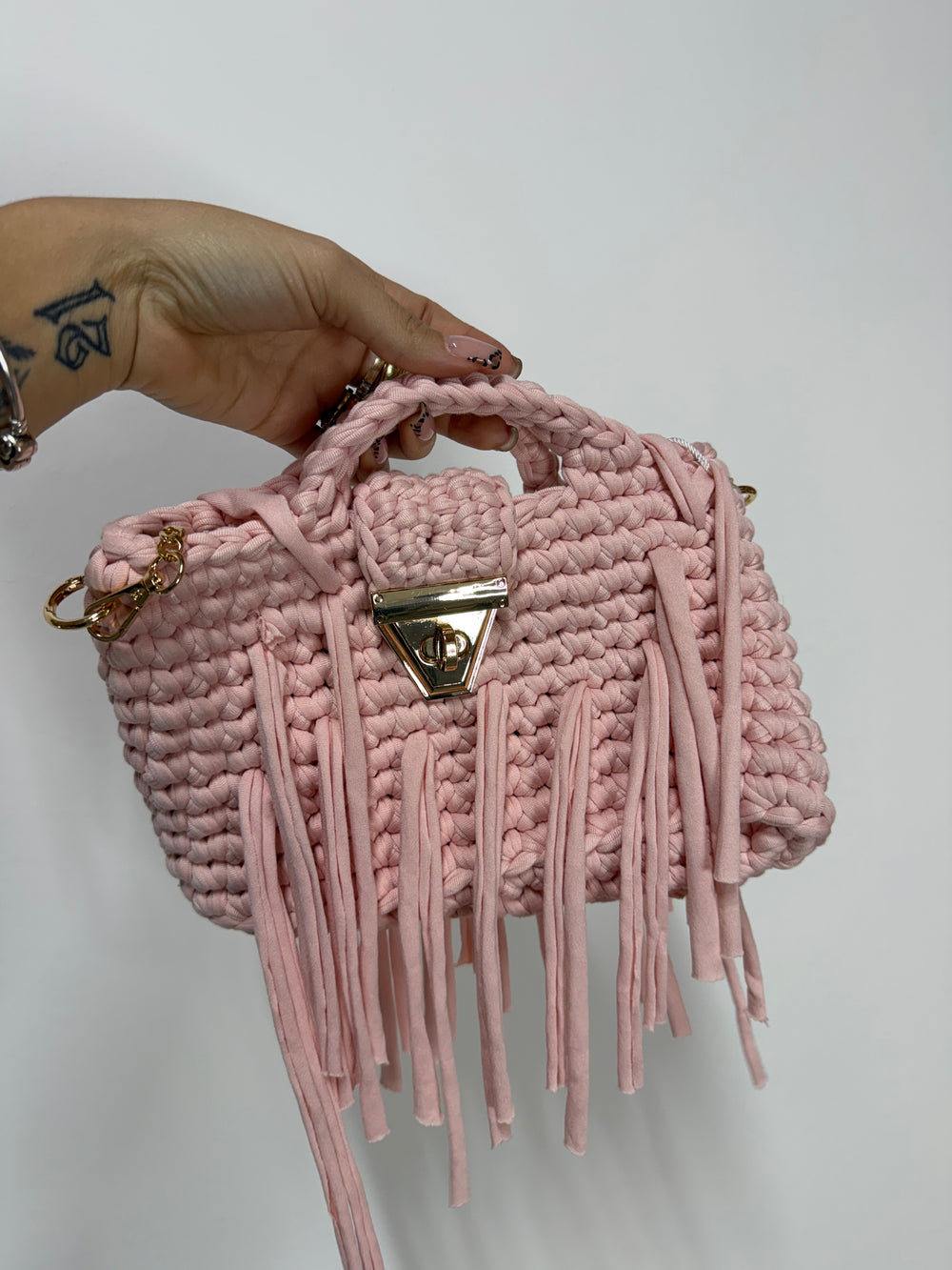 Borsa Intreccio Rosa