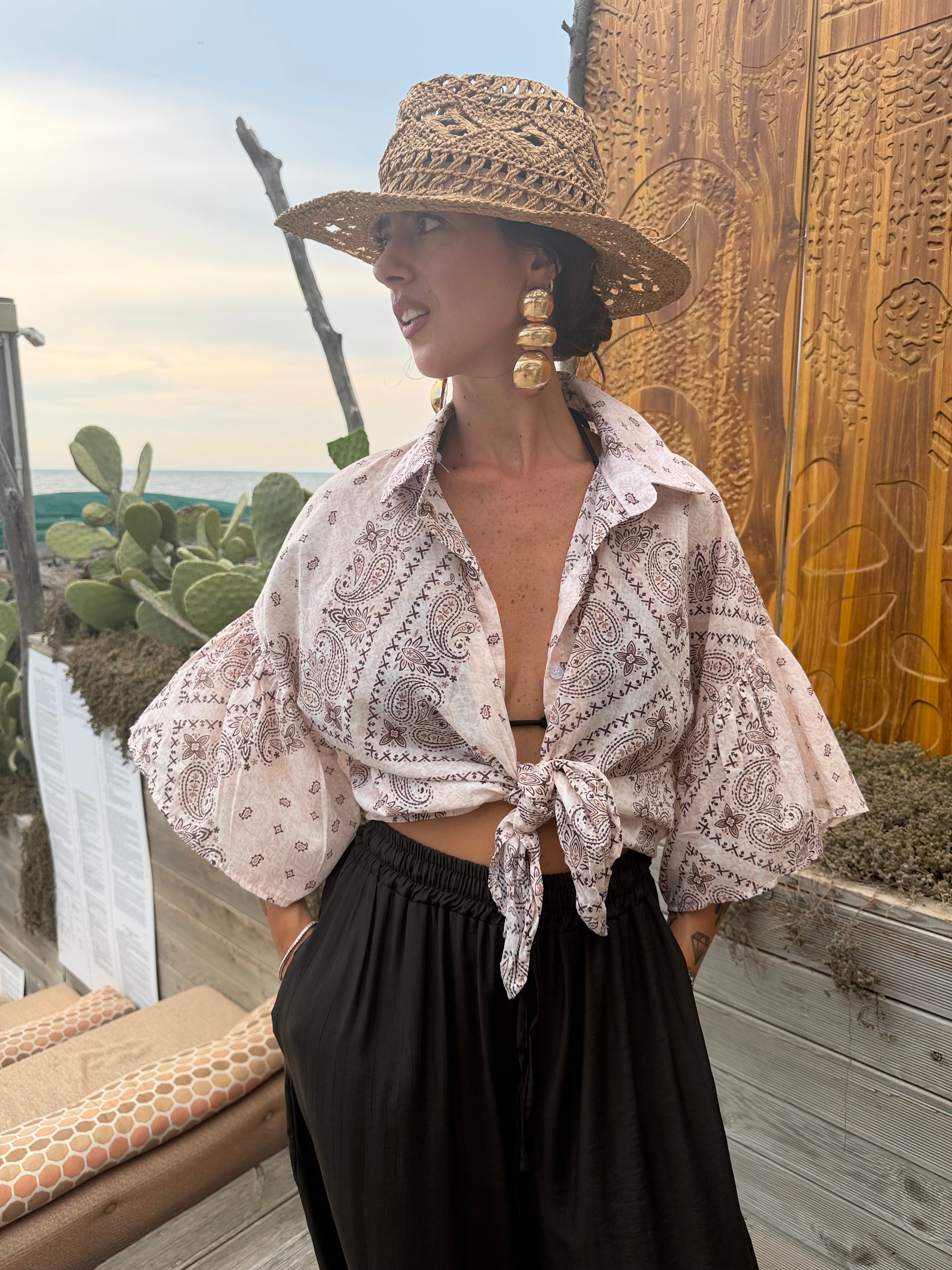 Camicia Bandana Beige