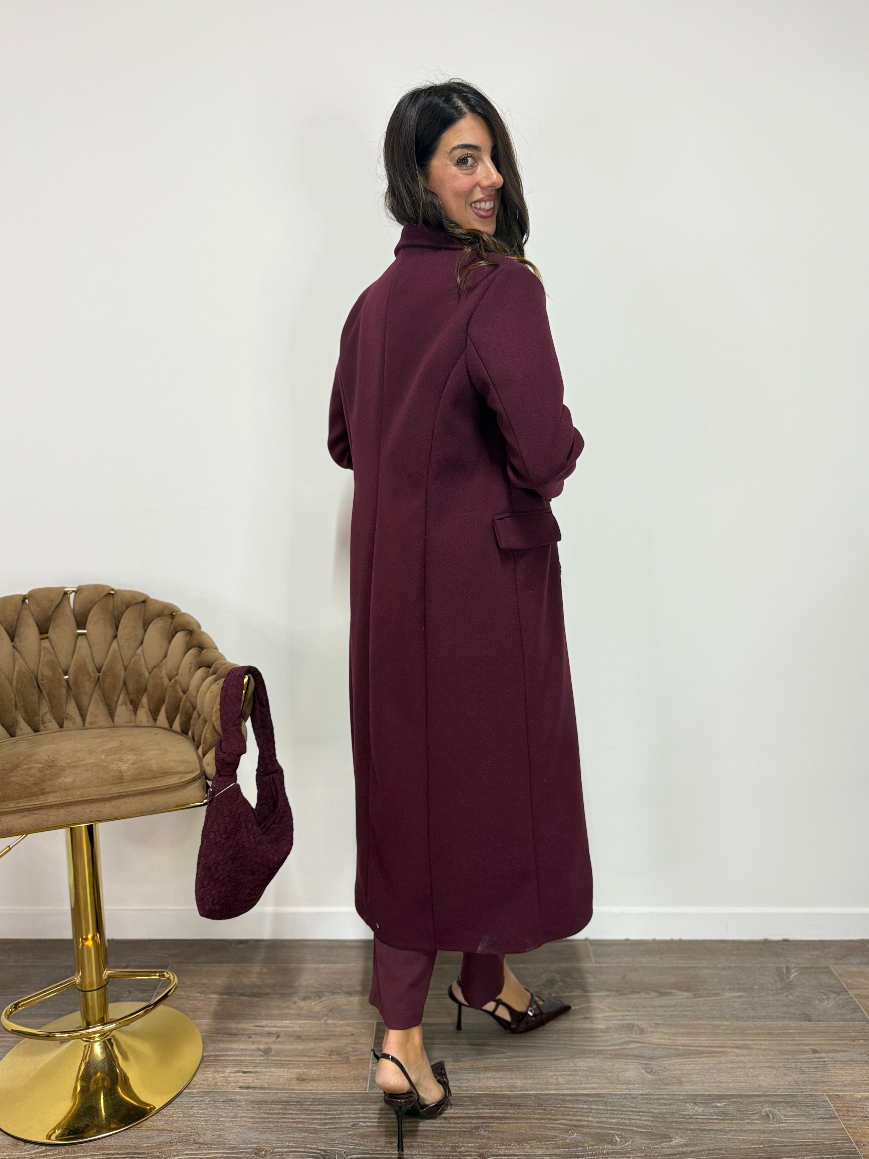 Cappotto Alicia Bordeaux