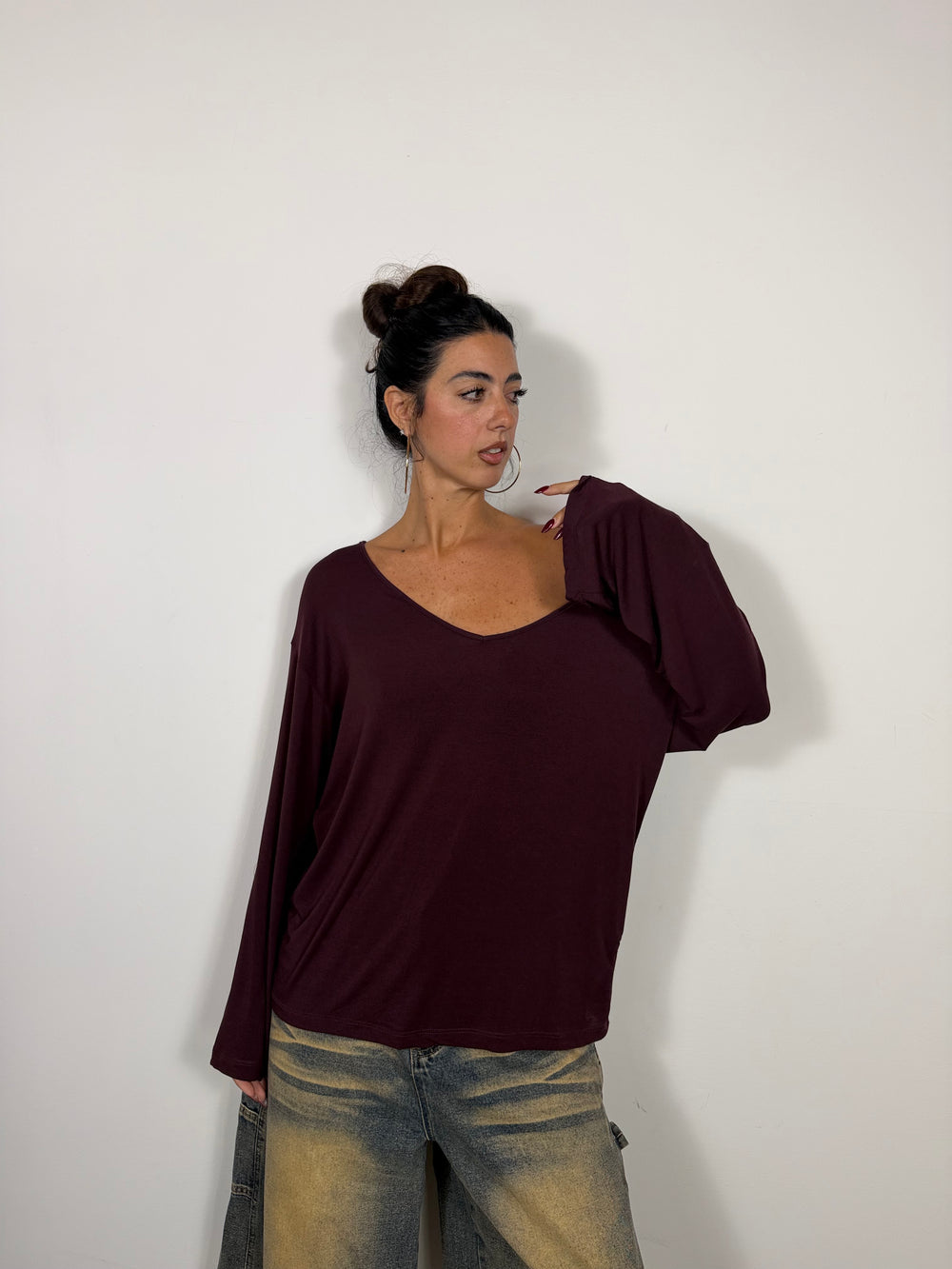 Maglia Ines JUST WEST Prugna