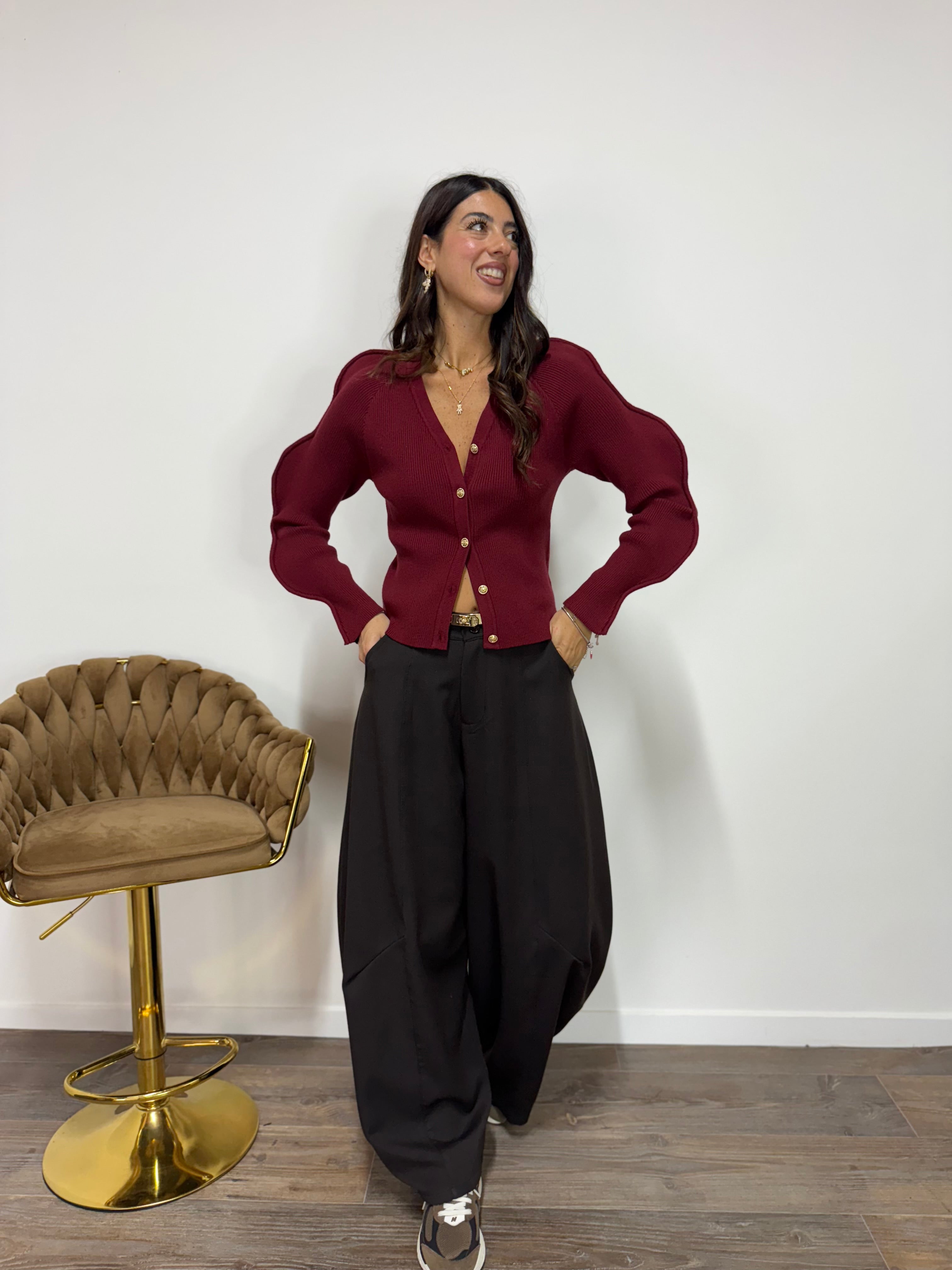 Pantalone Balloon Marrone