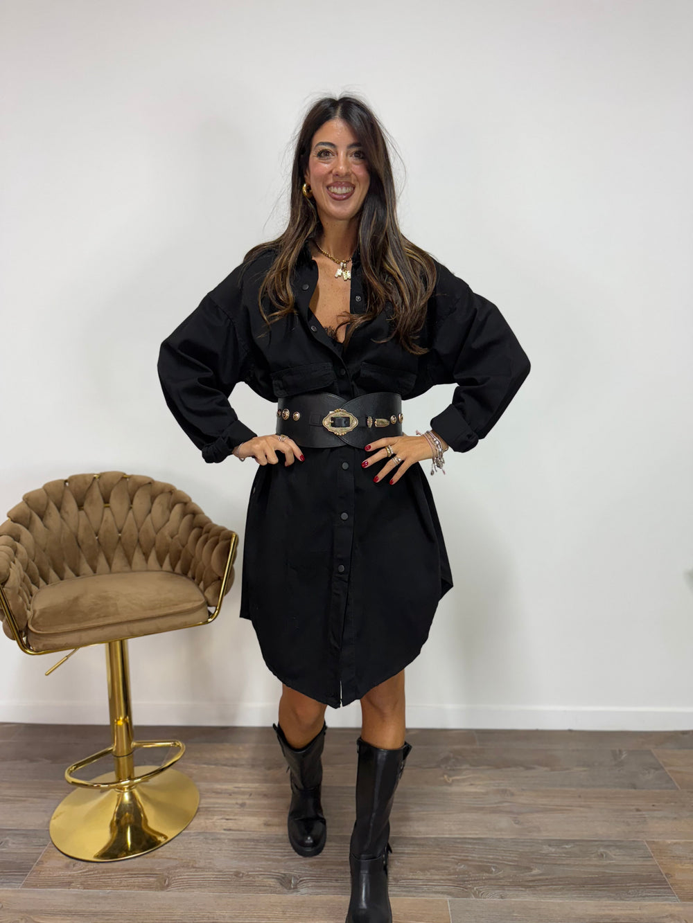 Abito Maxi Denim Black