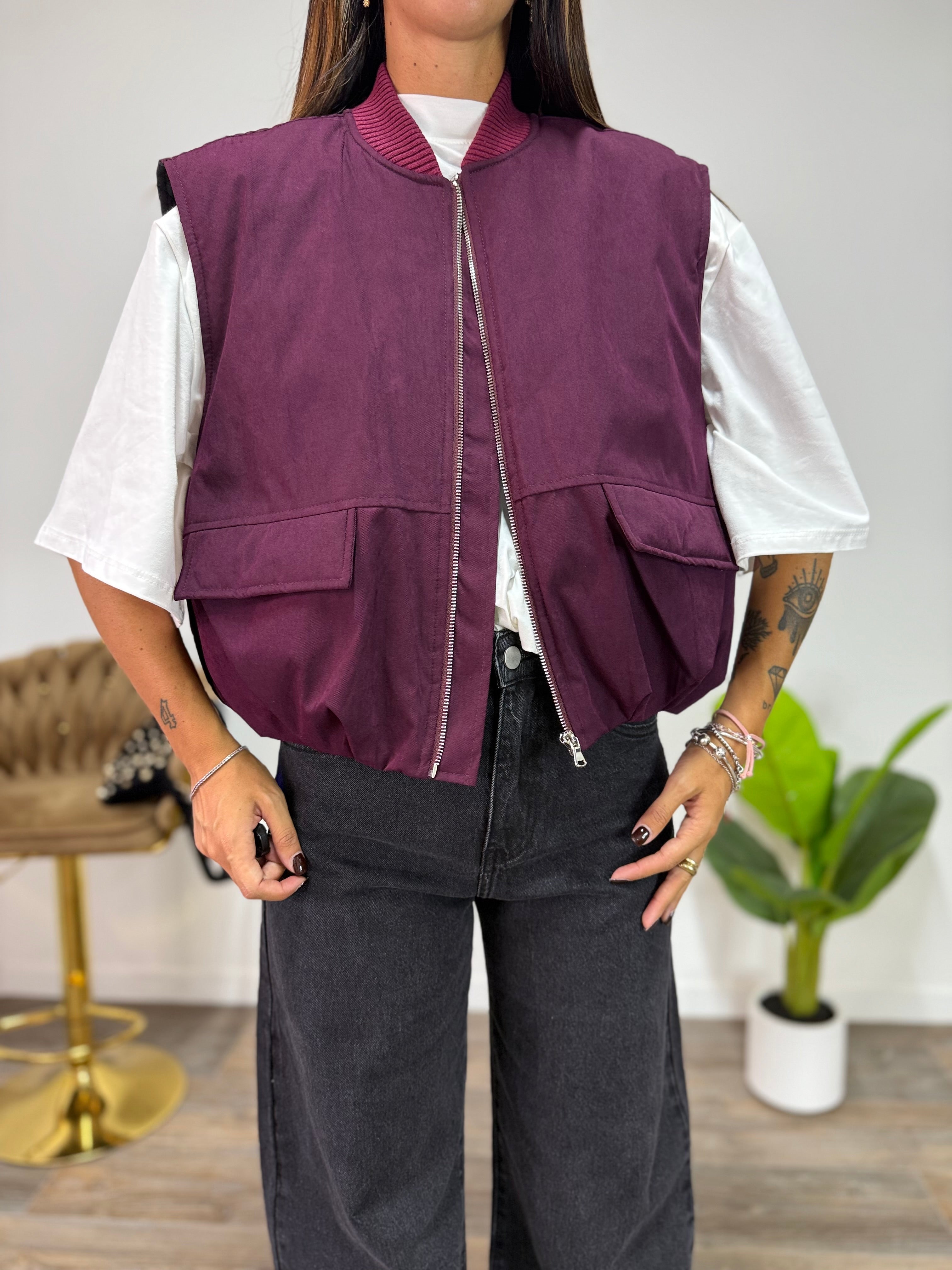 Gilet Zoe LUMINA Bordeaux