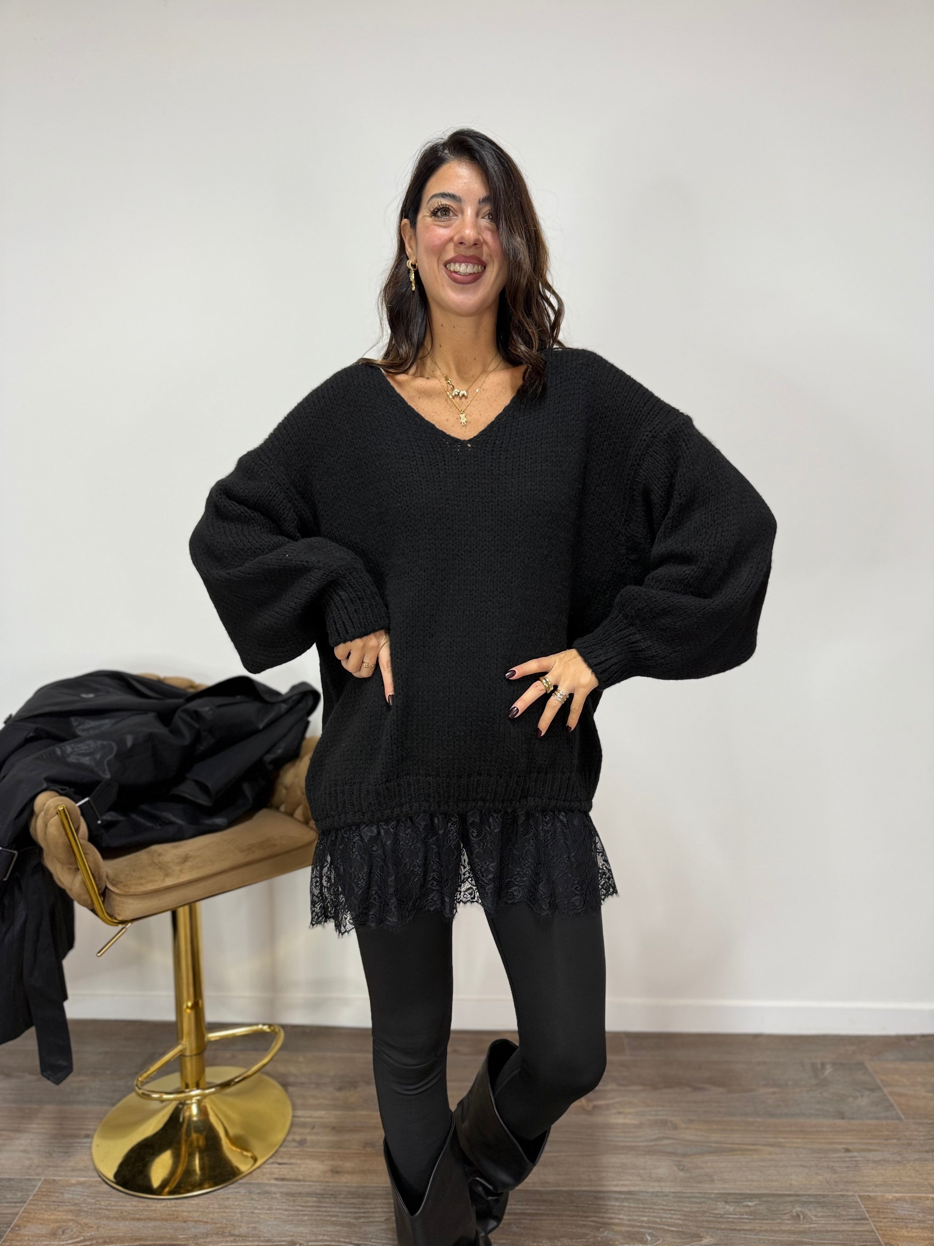 Abito/Pull Maxi Pizzo